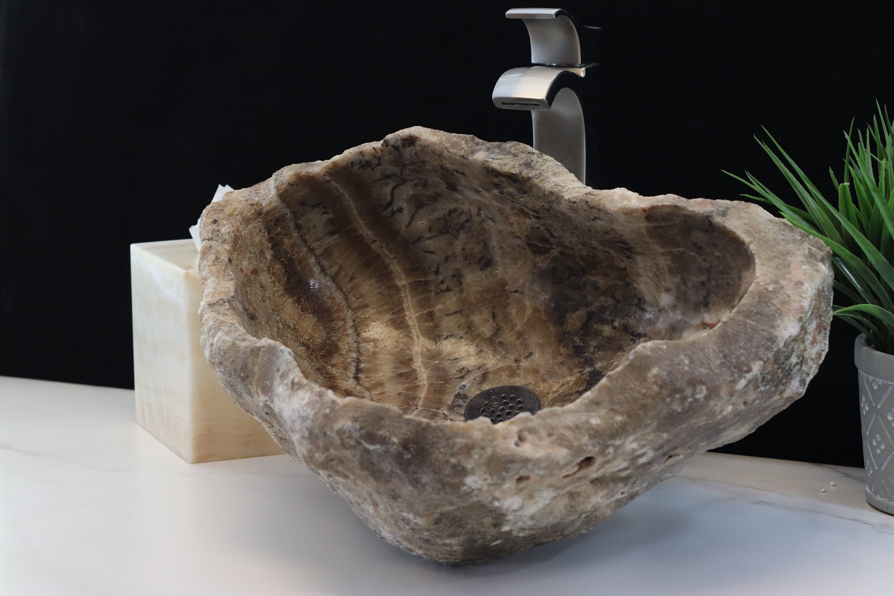 Brown Onyx Stone Vessel Sink Onyx Sinks Onyx Sinks Sinks