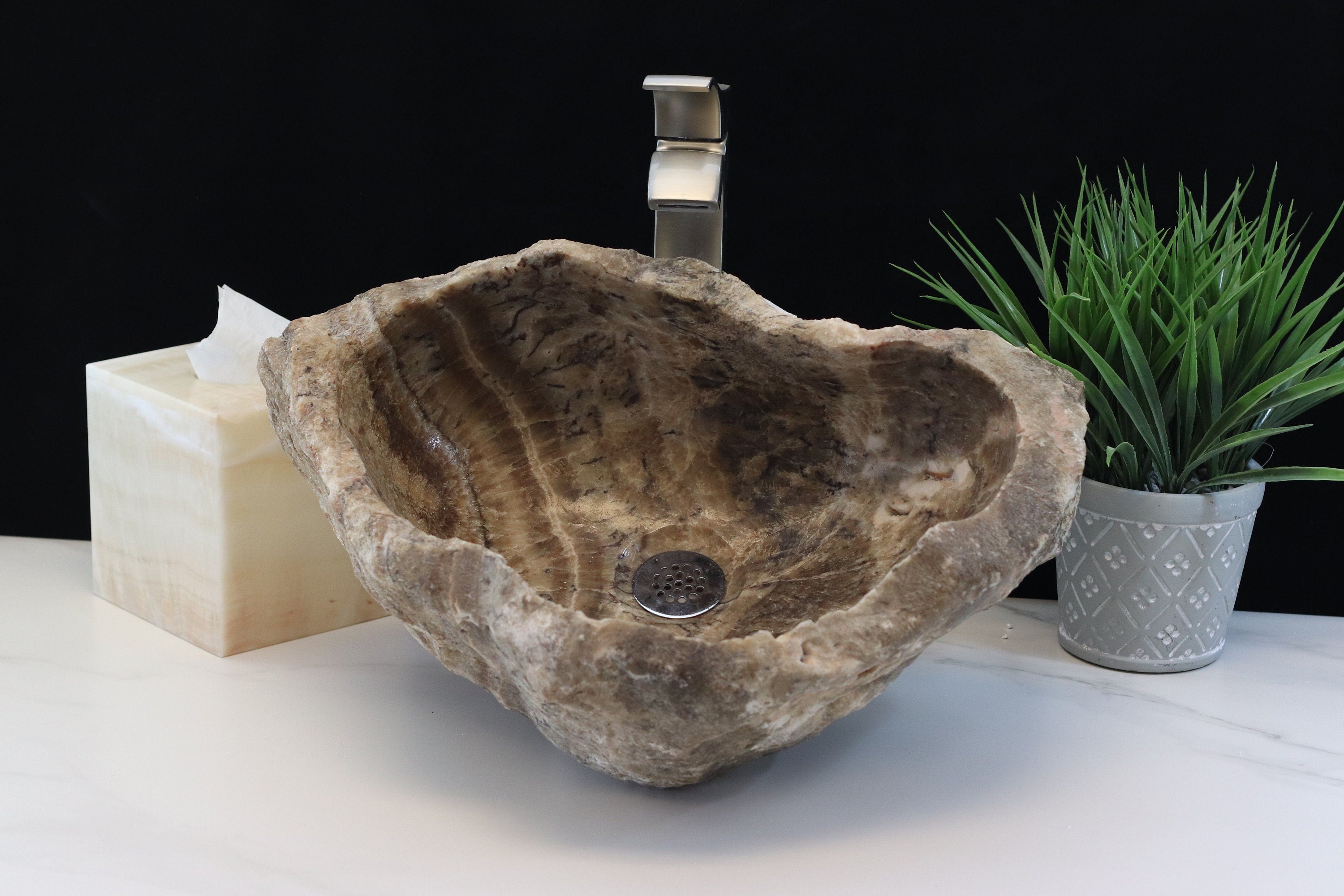 Brown Onyx Stone Vessel Sink Onyx Sinks Onyx Sinks Sinks