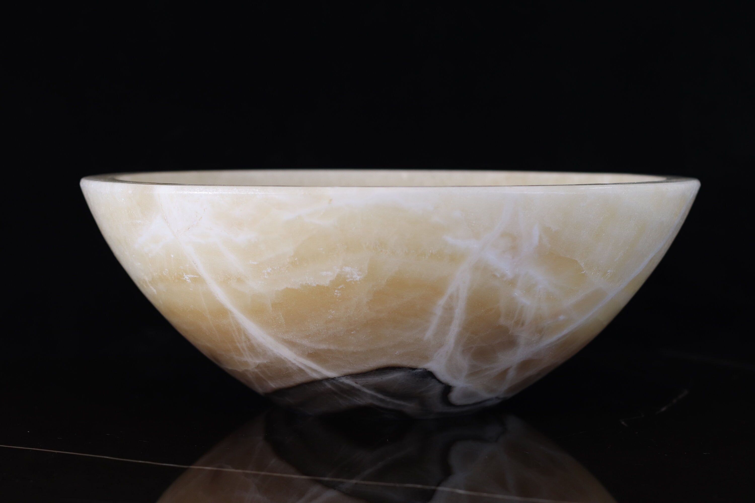 Onyx Stone Vessel Bathroom Sink - Round Onyx sinks Onyx Sinks Sinks