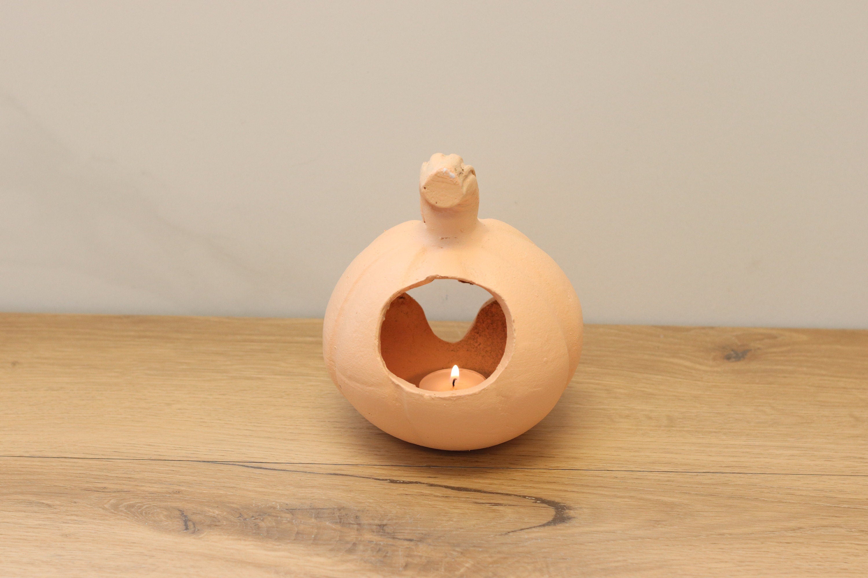 Handmade Mexican Clay Candle Holder