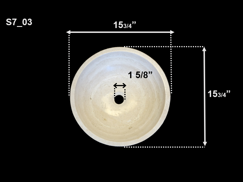Round Travertine Vessel Bathroom Sink Bathroom Sinks Sinks Travertine Sinks
