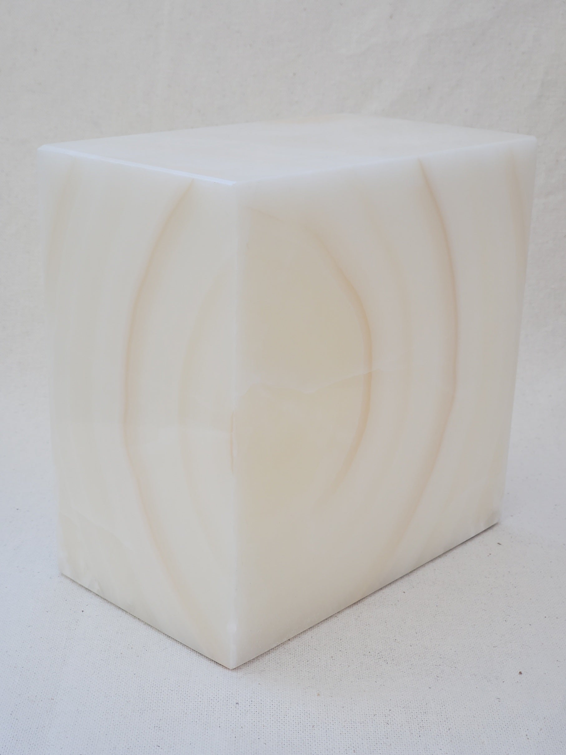 Onyx Stone White Memorial Urn, Square. Fast Shipping, Handmade. Buy Now at www.felipeandgrace.com 