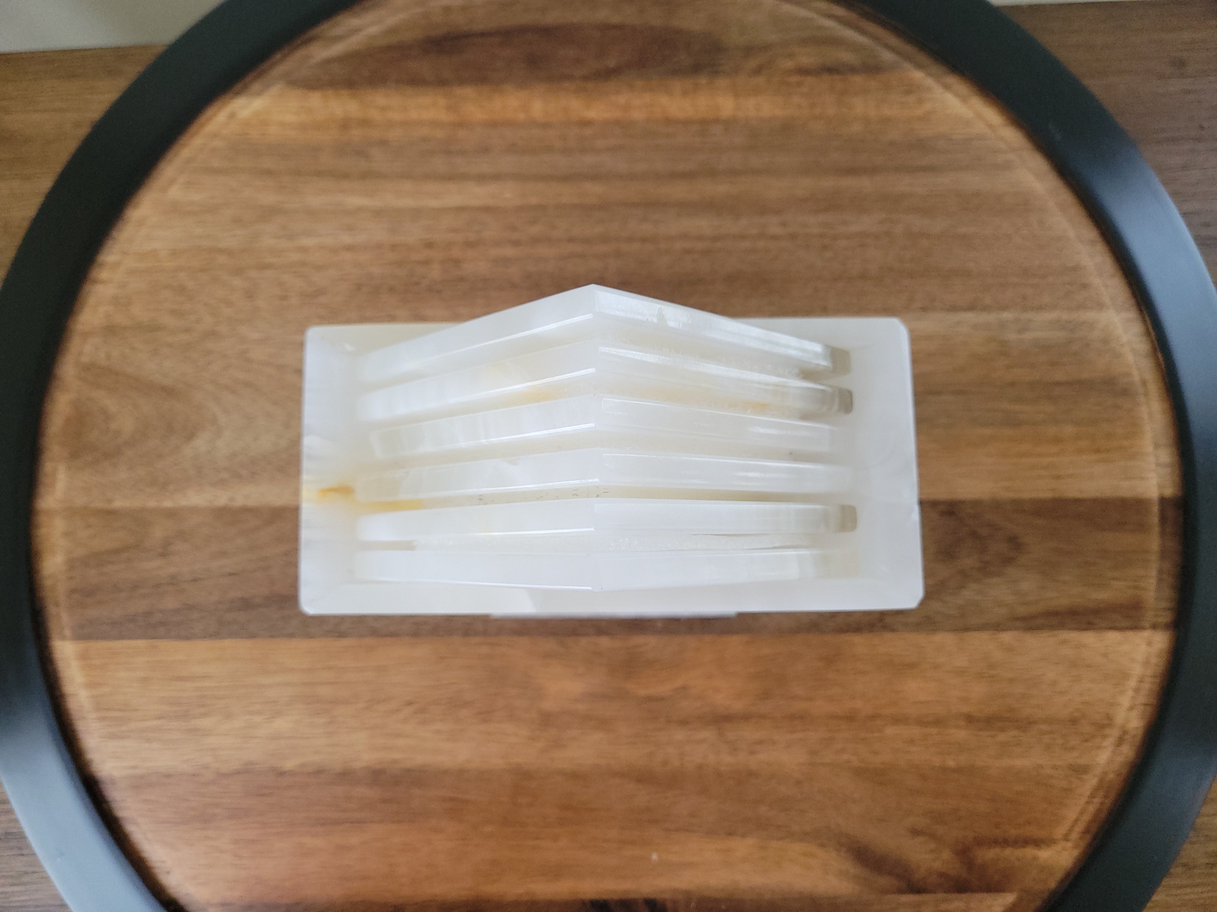 CT_11 White Onyx Square Coasters, Stone Set of 6 with Holder