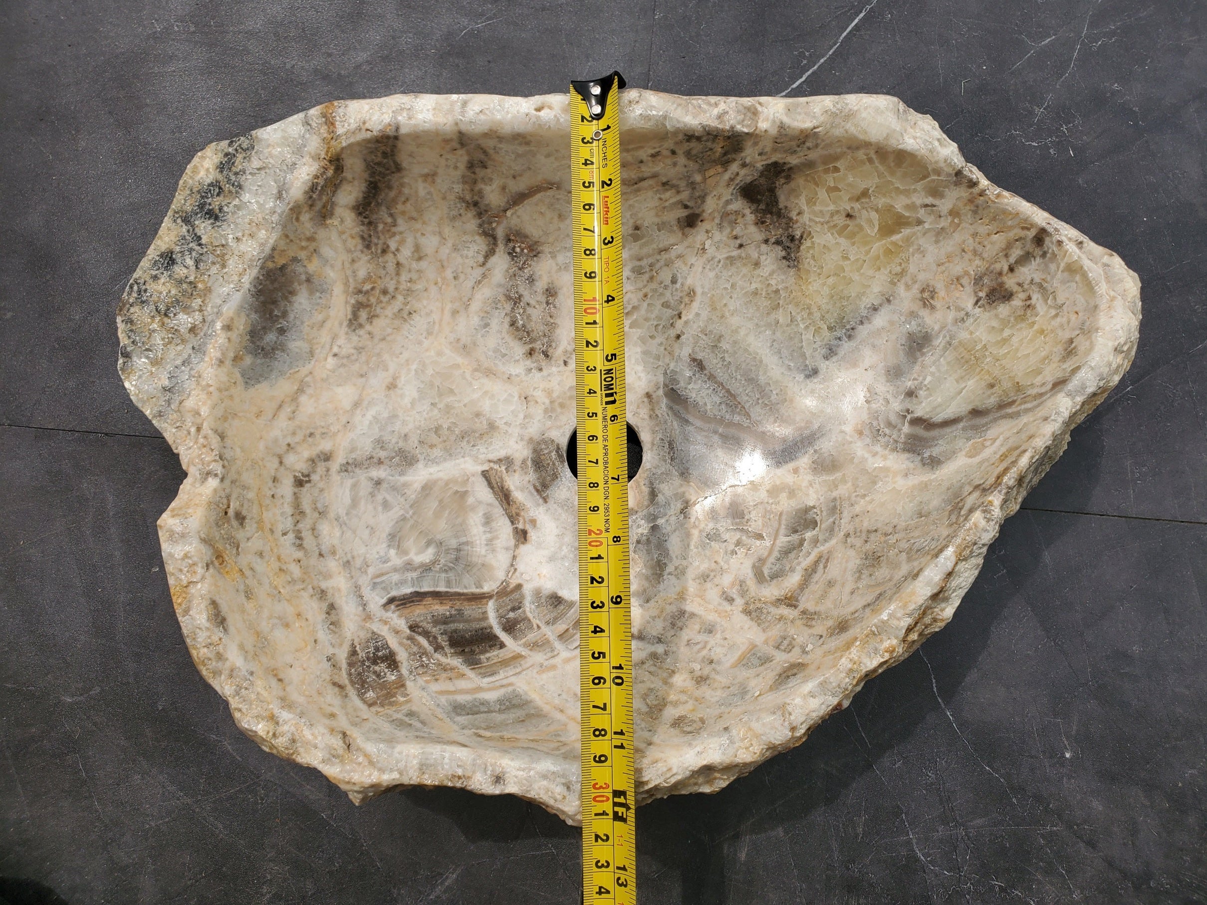 S31_23 Onyx Stone Vessel Bathroom Sink