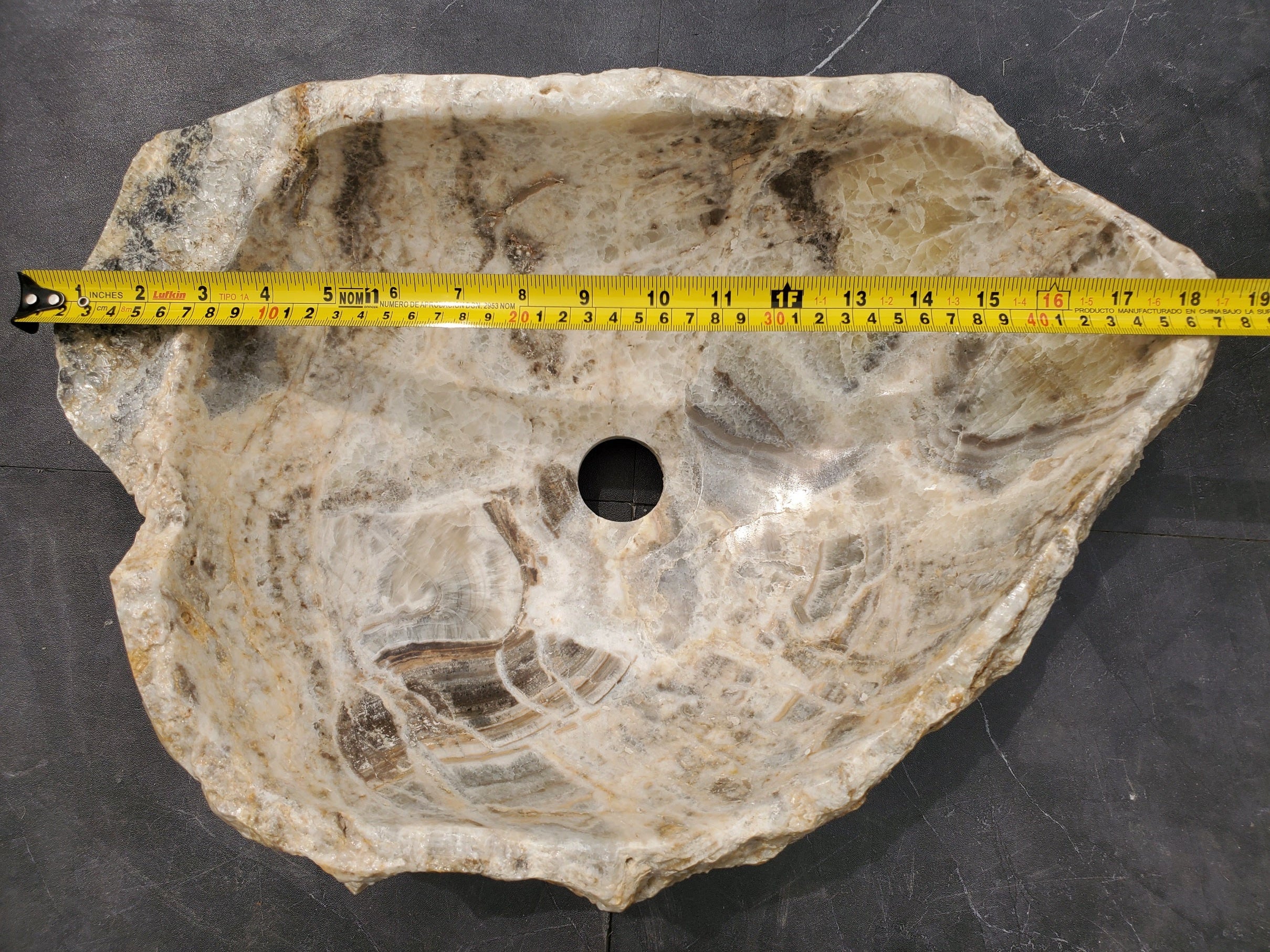 S31_23 Onyx Stone Vessel Bathroom Sink