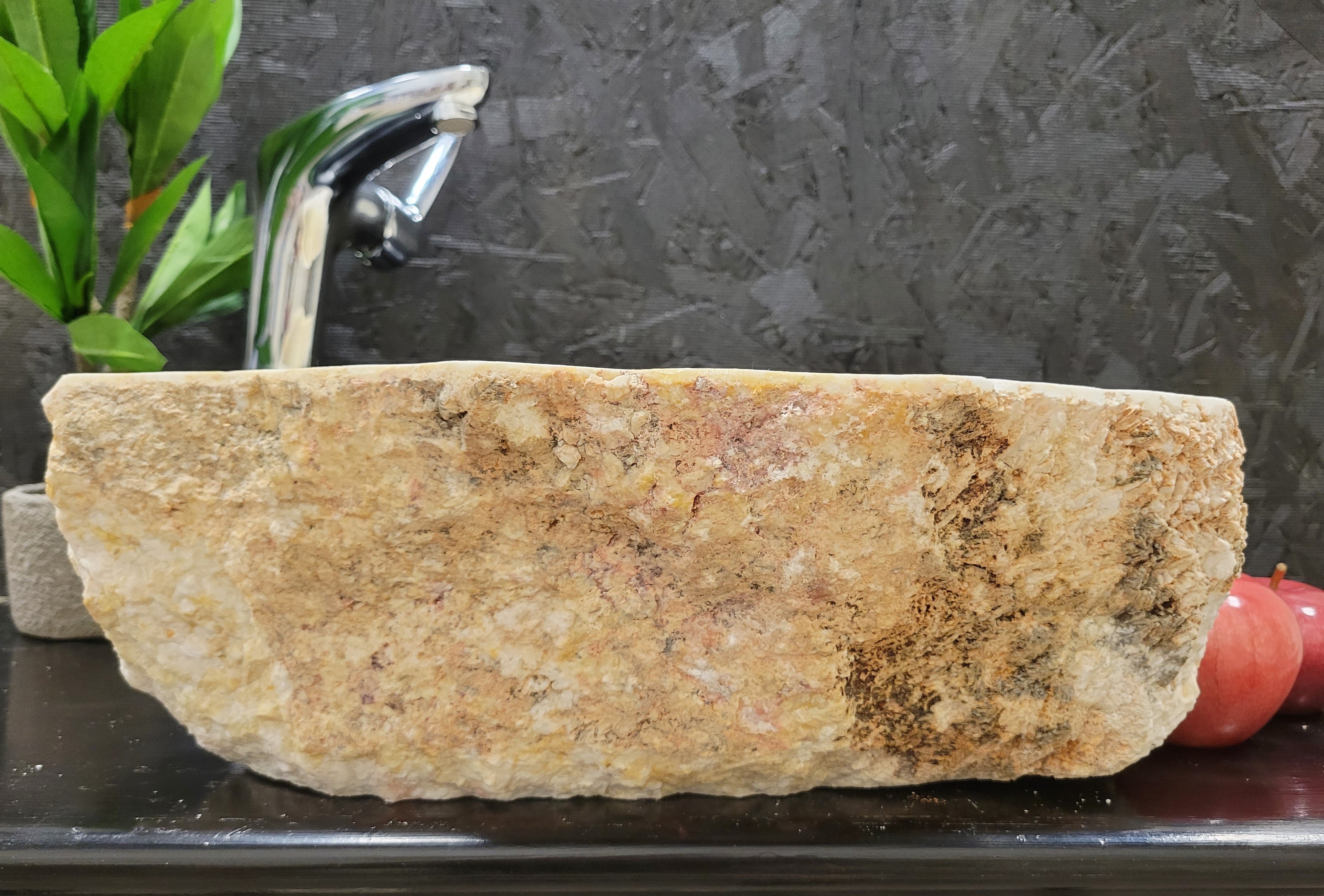 S2_06 Onyx White Stone Vessel Bathroom Sink