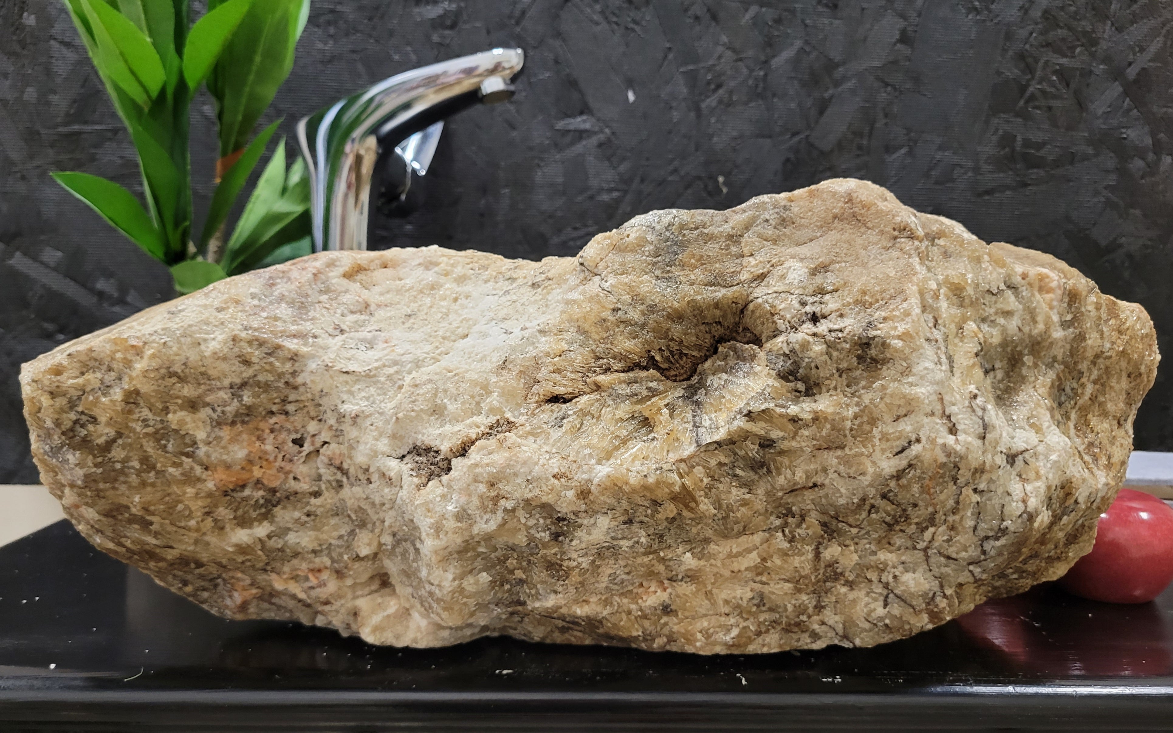 S2_11 Brown Onyx Stone Vessel Sink