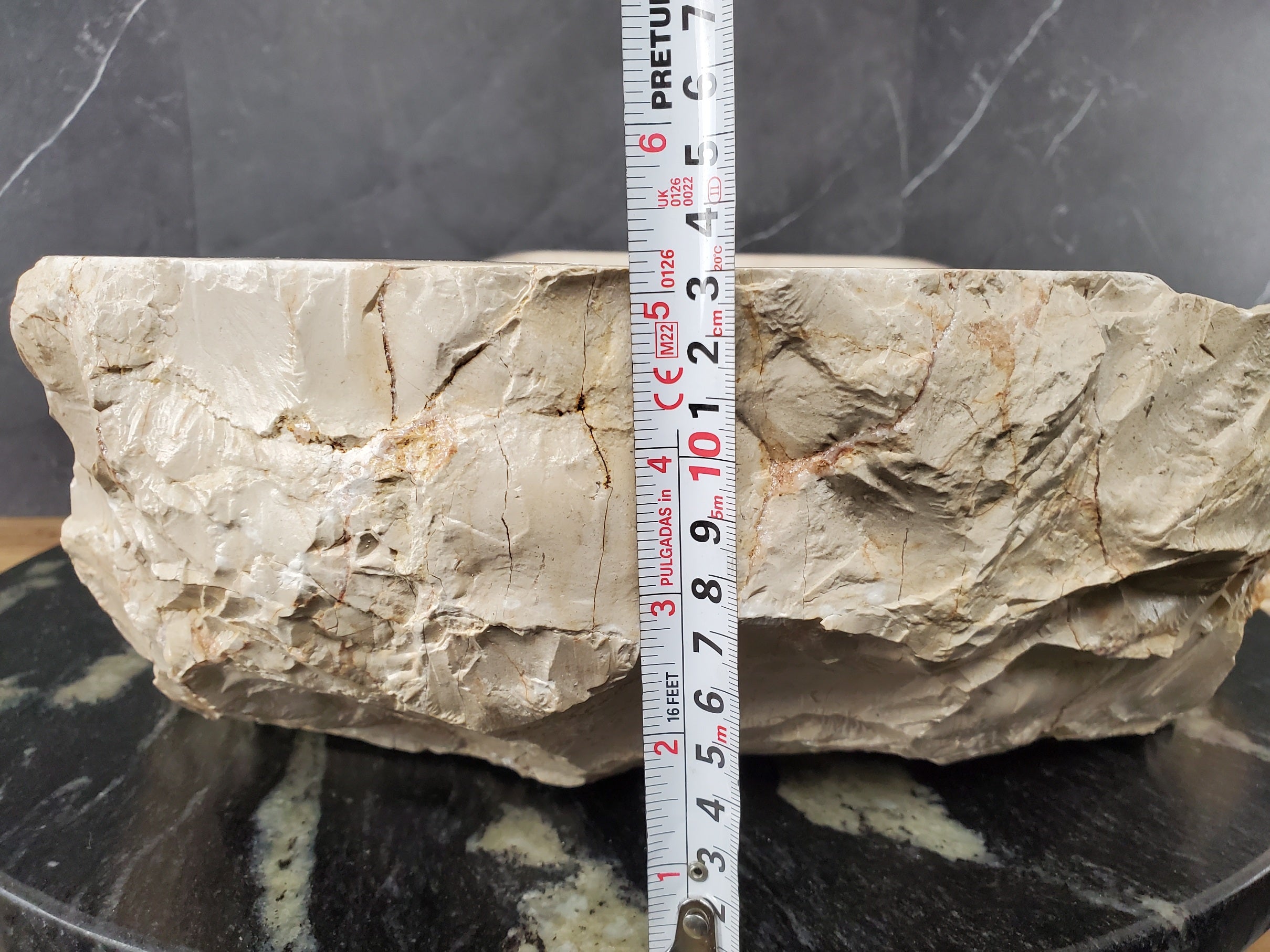 S28_25 Marble Stone Vessel Bathroom Sink - 20 x 16 inch