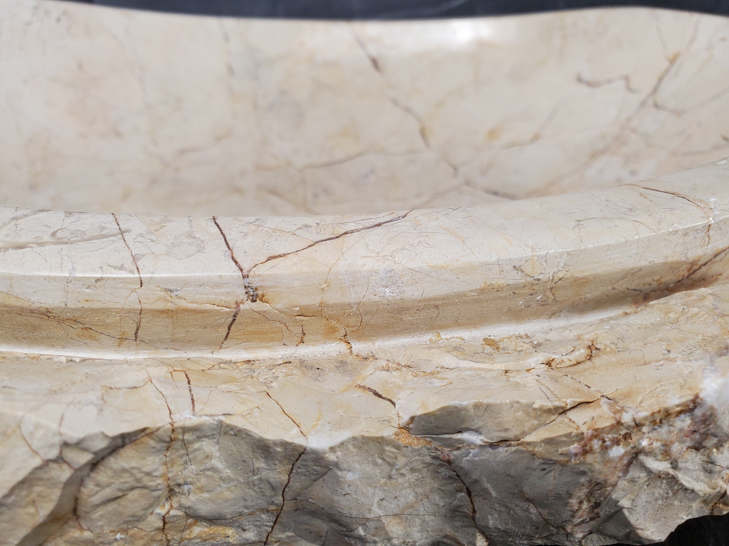 S28_24 Marble Stone Vessel Bathroom Sink - 20 x 15 inch