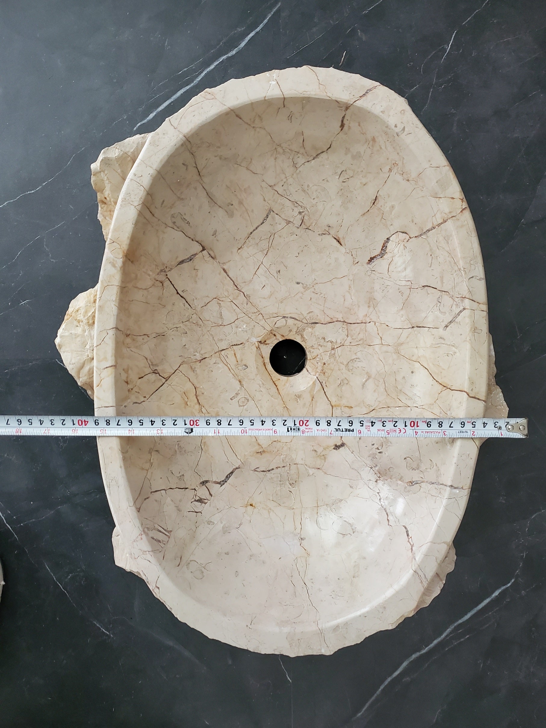 SET1043 Oval Marble Stone Vessel Sink (Set of 2)