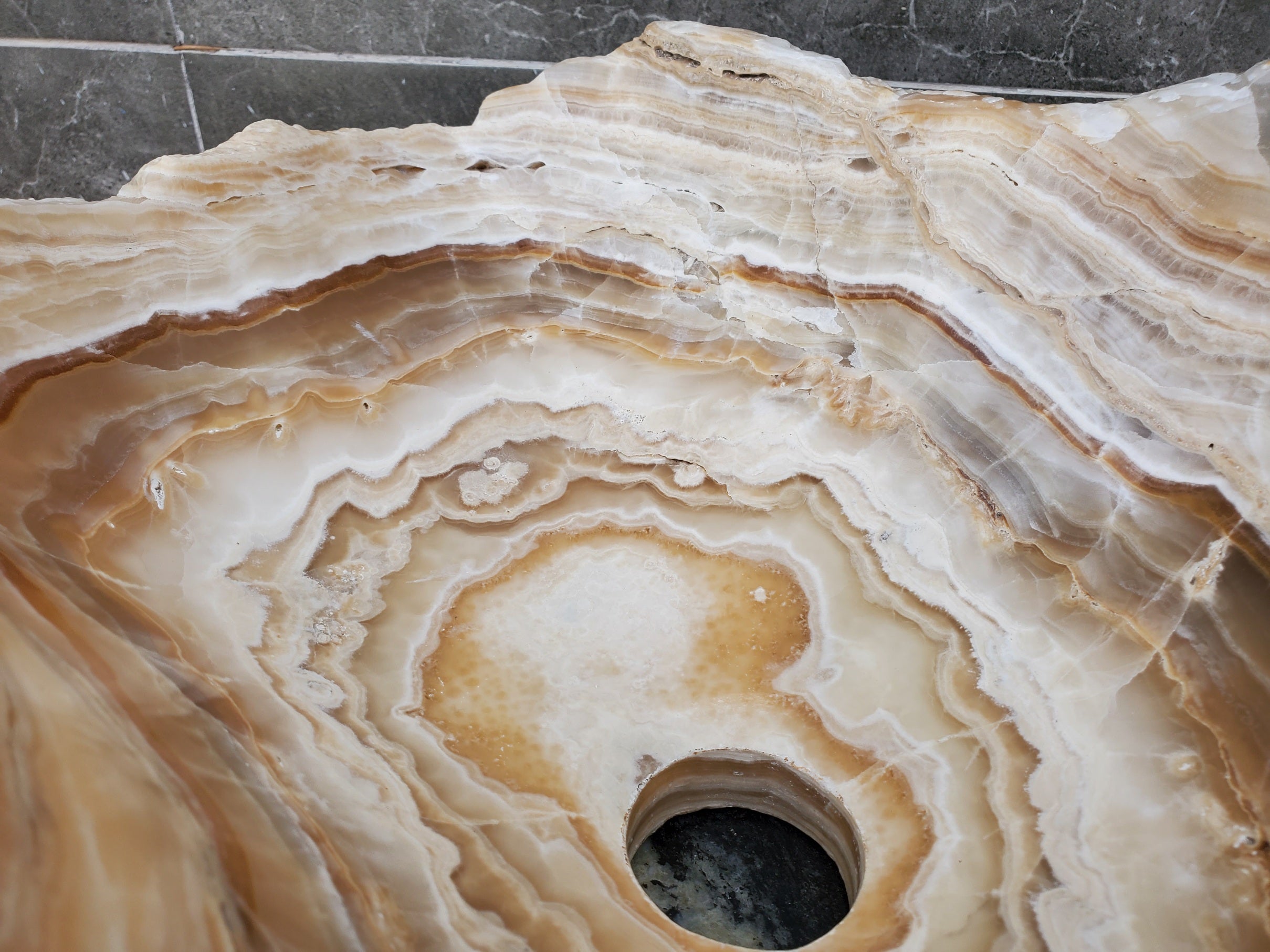 S31_06 Onyx Stone Bathroom Vessel Sink