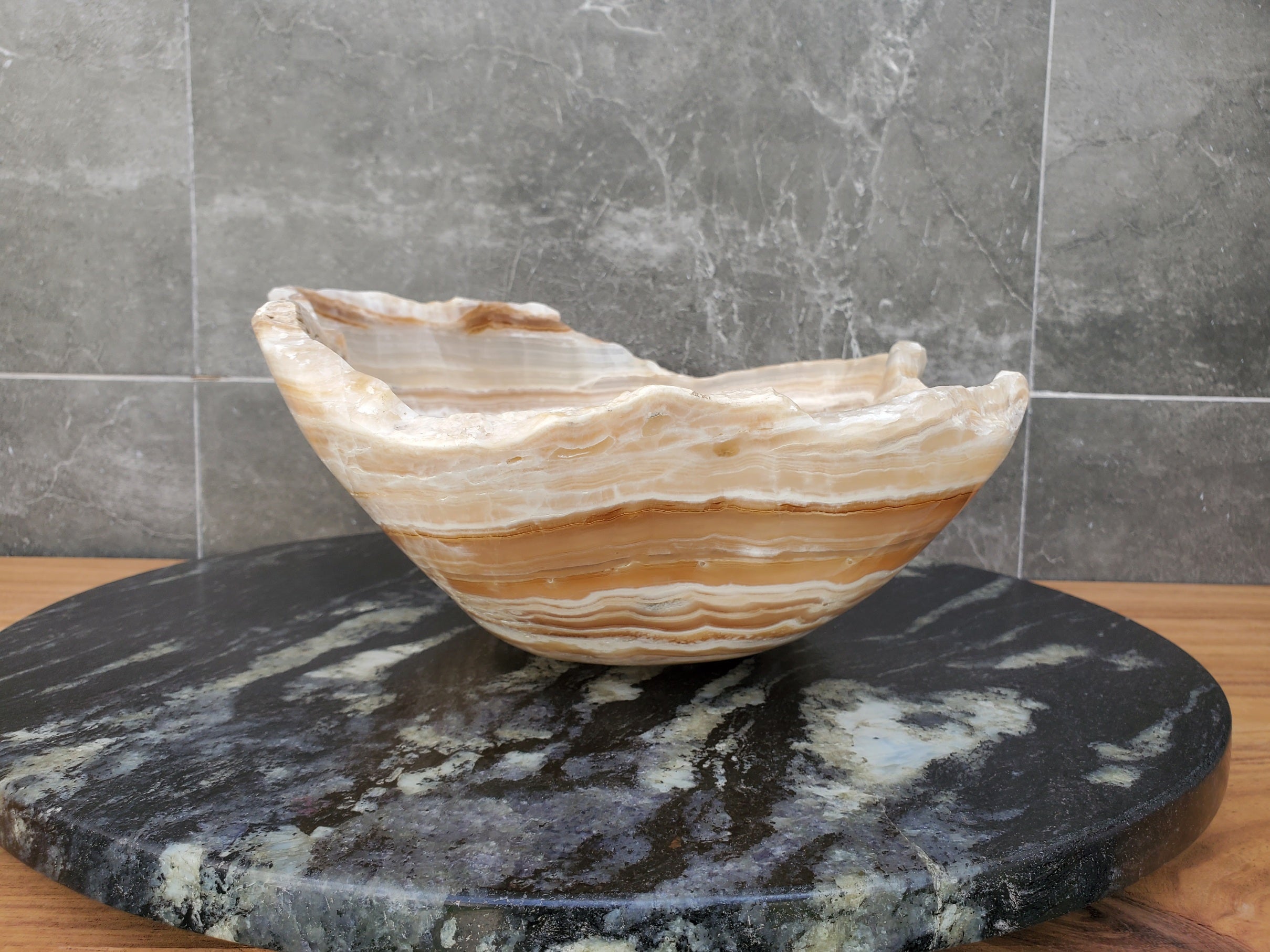S31_06 Onyx Stone Bathroom Vessel Sink