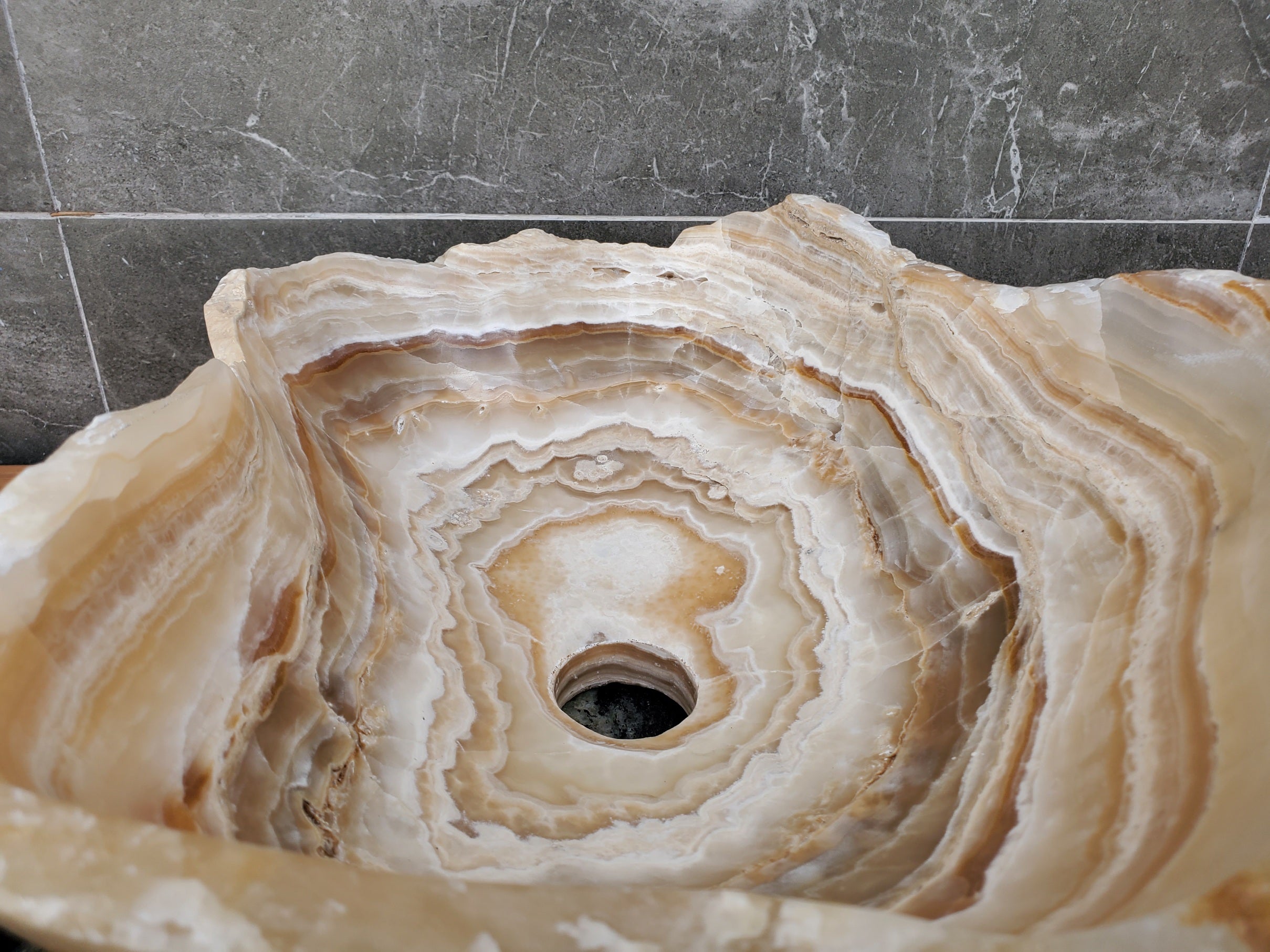 S31_06 Onyx Stone Bathroom Vessel Sink