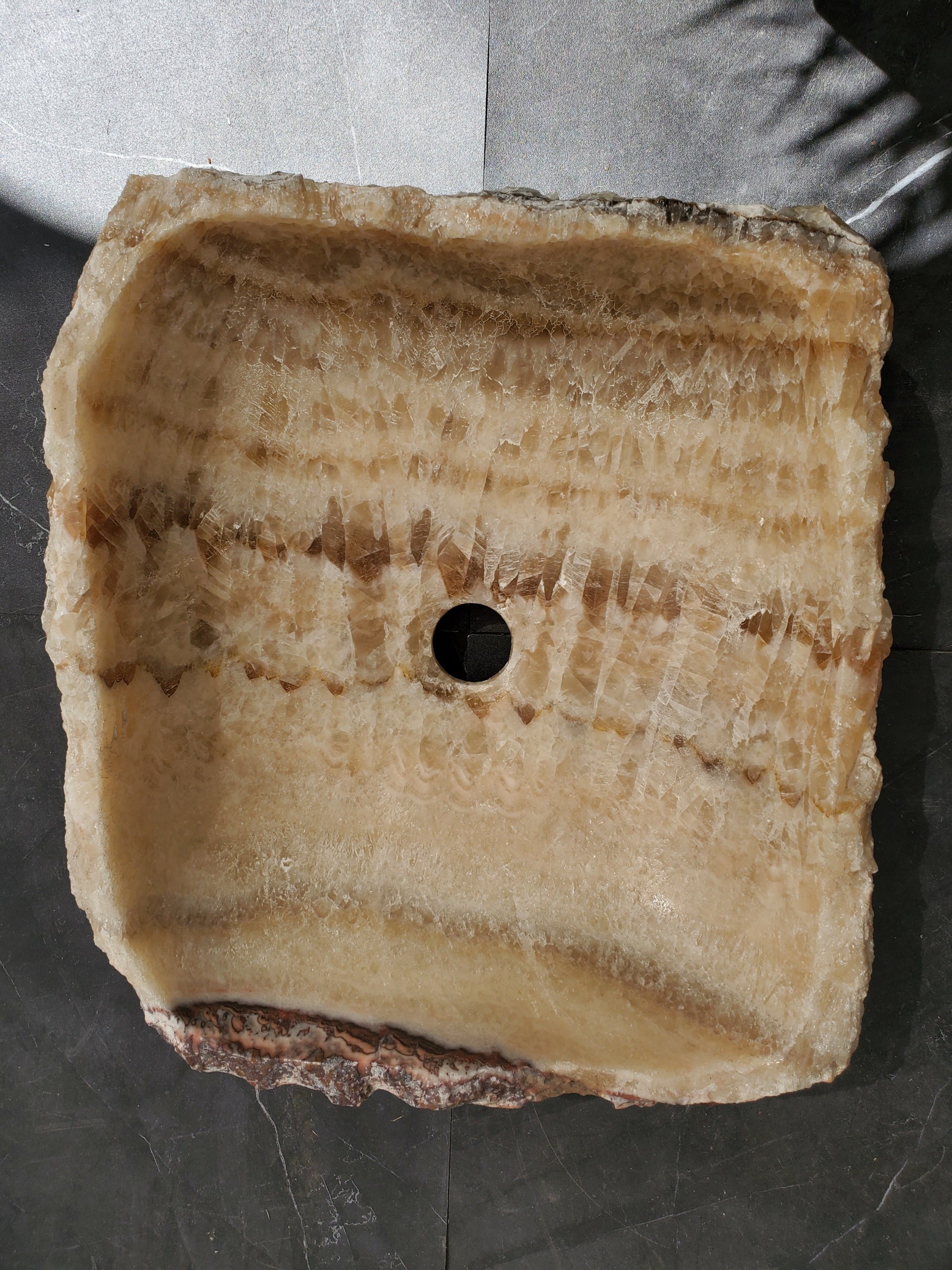 S31_15 Onyx Stone Vessel Bathroom Sink