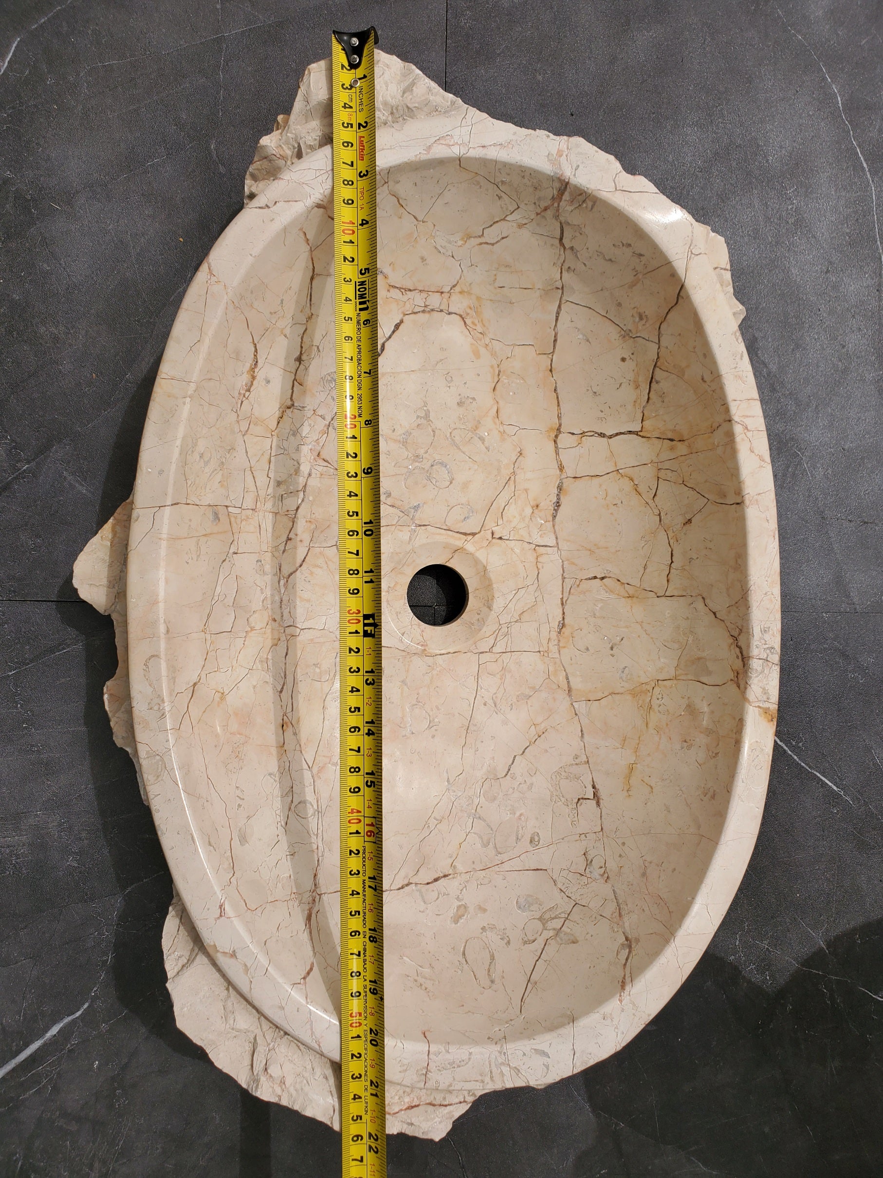 SET3165 Oval Marble Stone Vessel Sink (Set of 2)