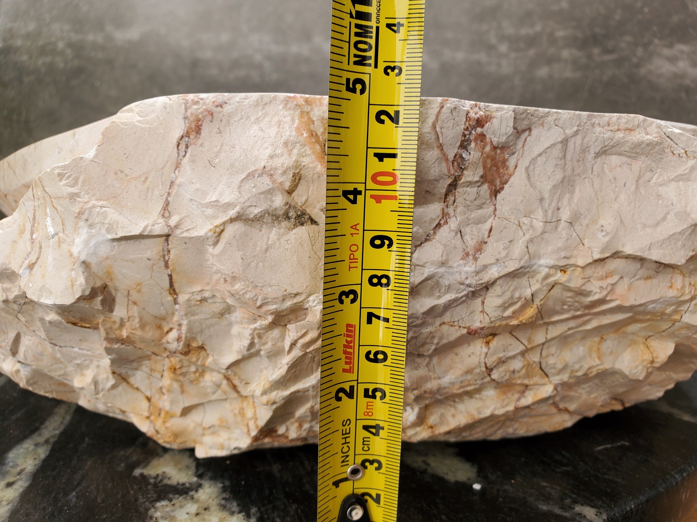 S31_36 Oval Carved Marble Vessel Sink - 22 x 15 inch