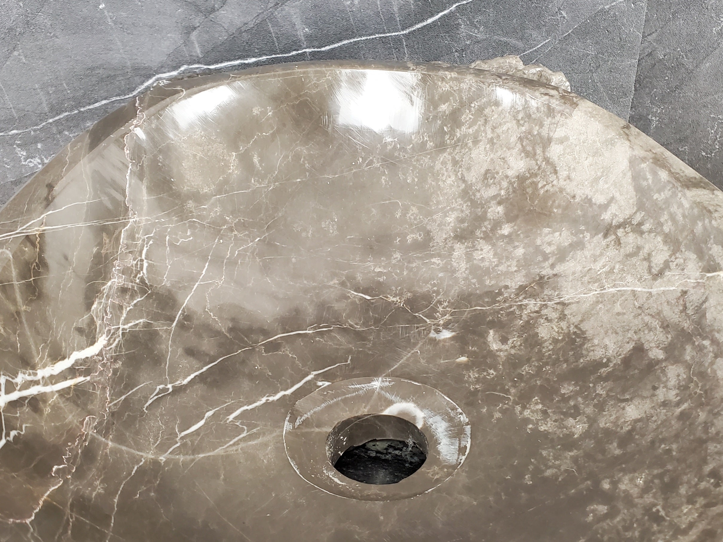 S28_14 Marble Stone Vessel Bathroom Sink