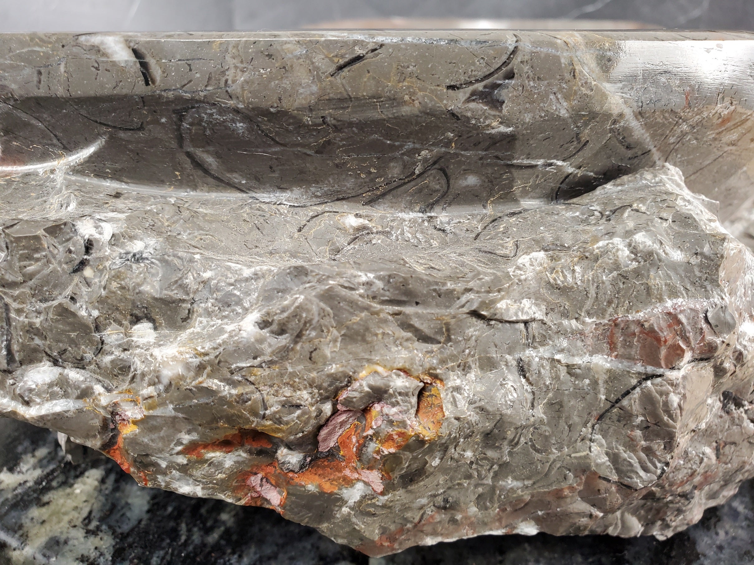 S28_20 Marble Stone Vessel Bathroom Sink - 20 x 15 inch