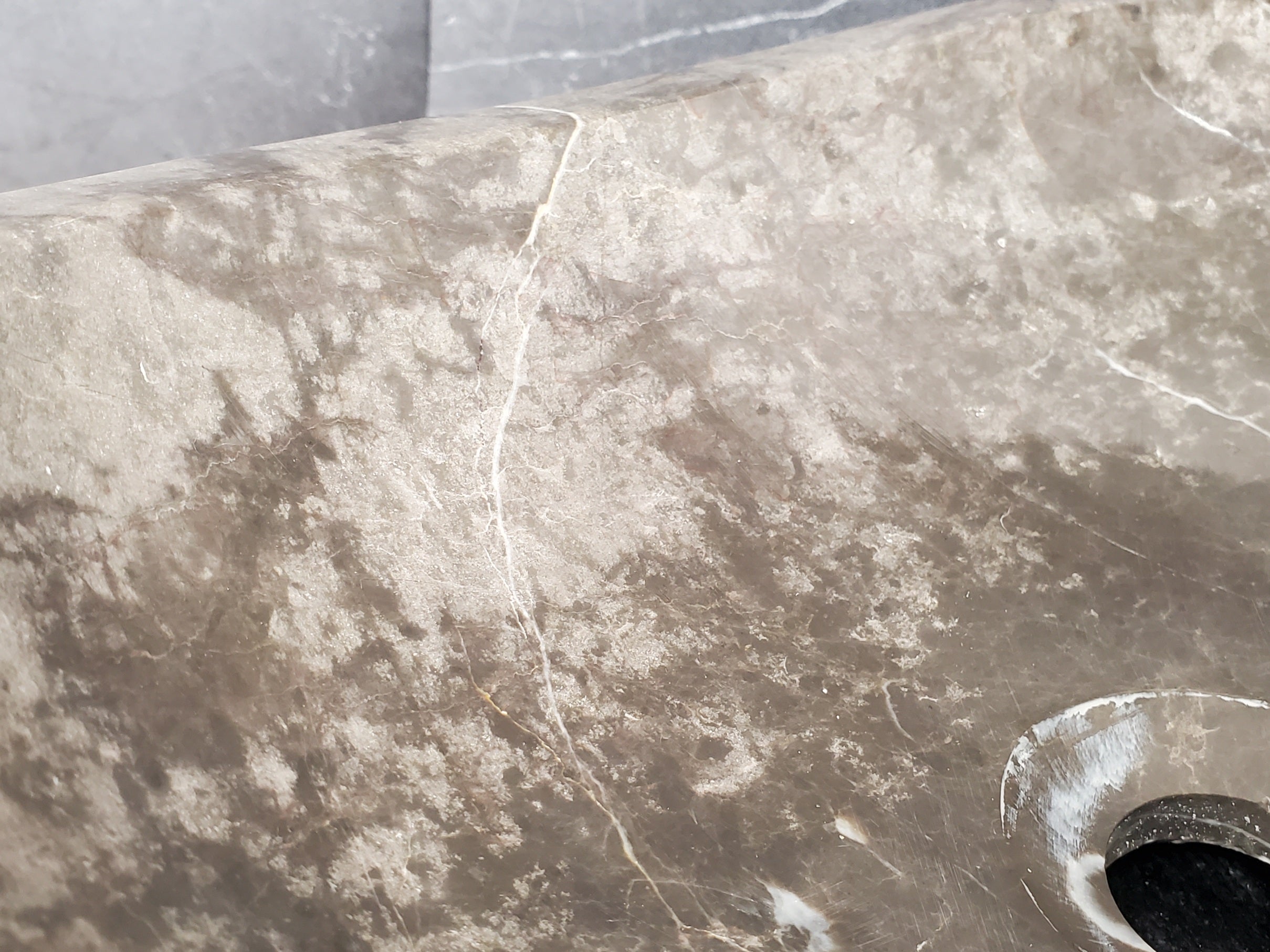 S28_14 Marble Stone Vessel Bathroom Sink