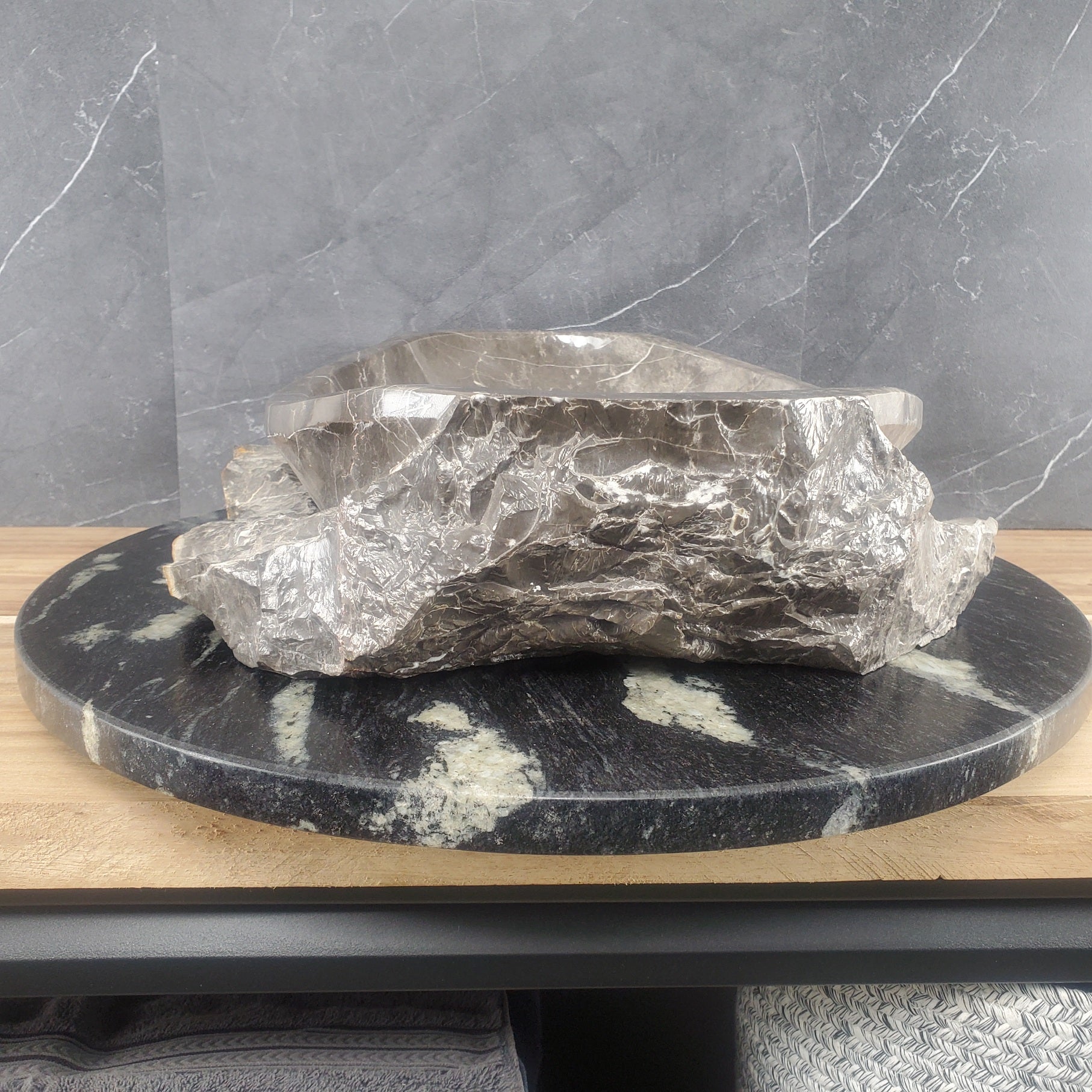 S28_13 Marble Stone Vessel Bathroom Sink