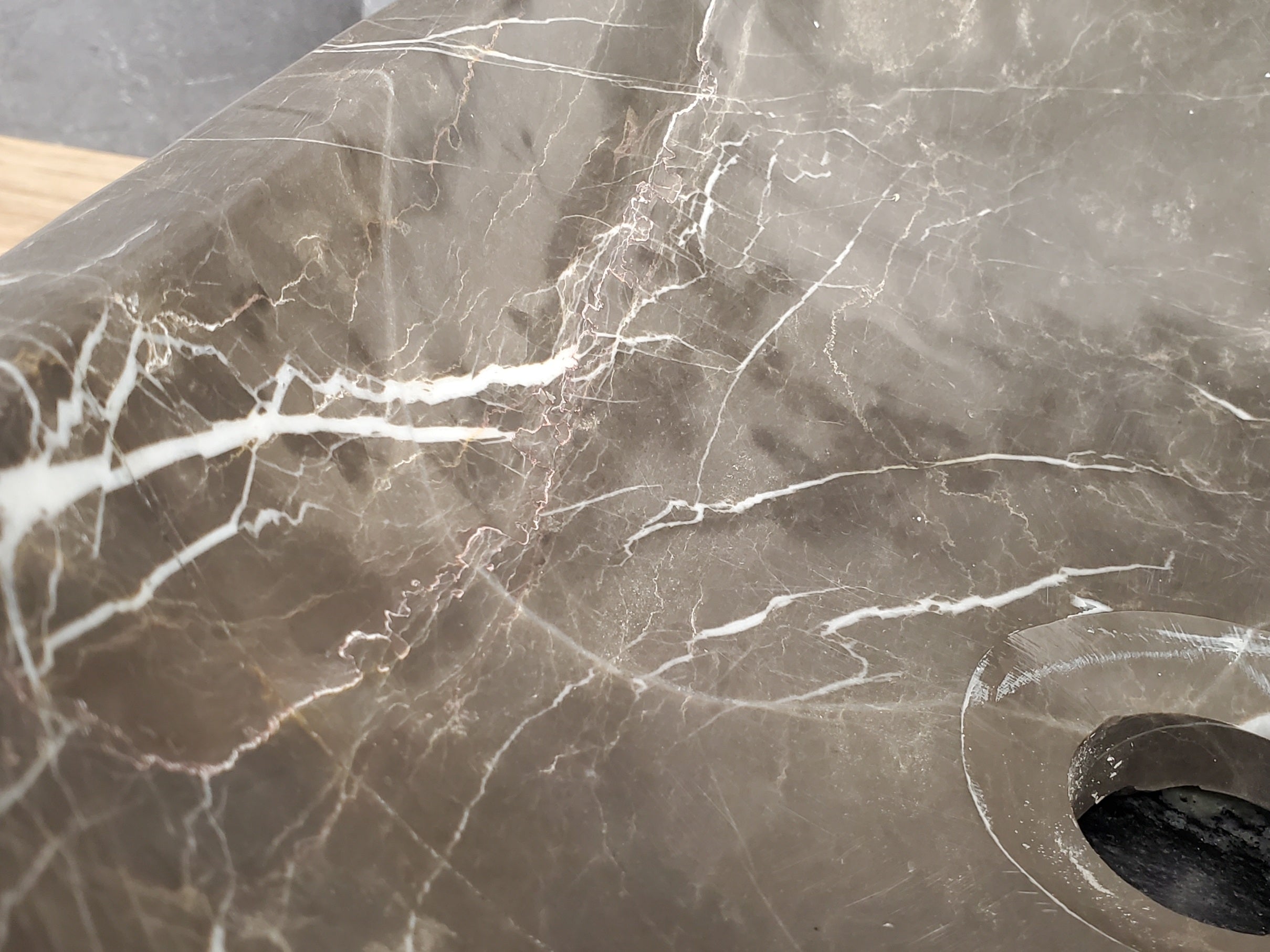 S28_14 Marble Stone Vessel Bathroom Sink