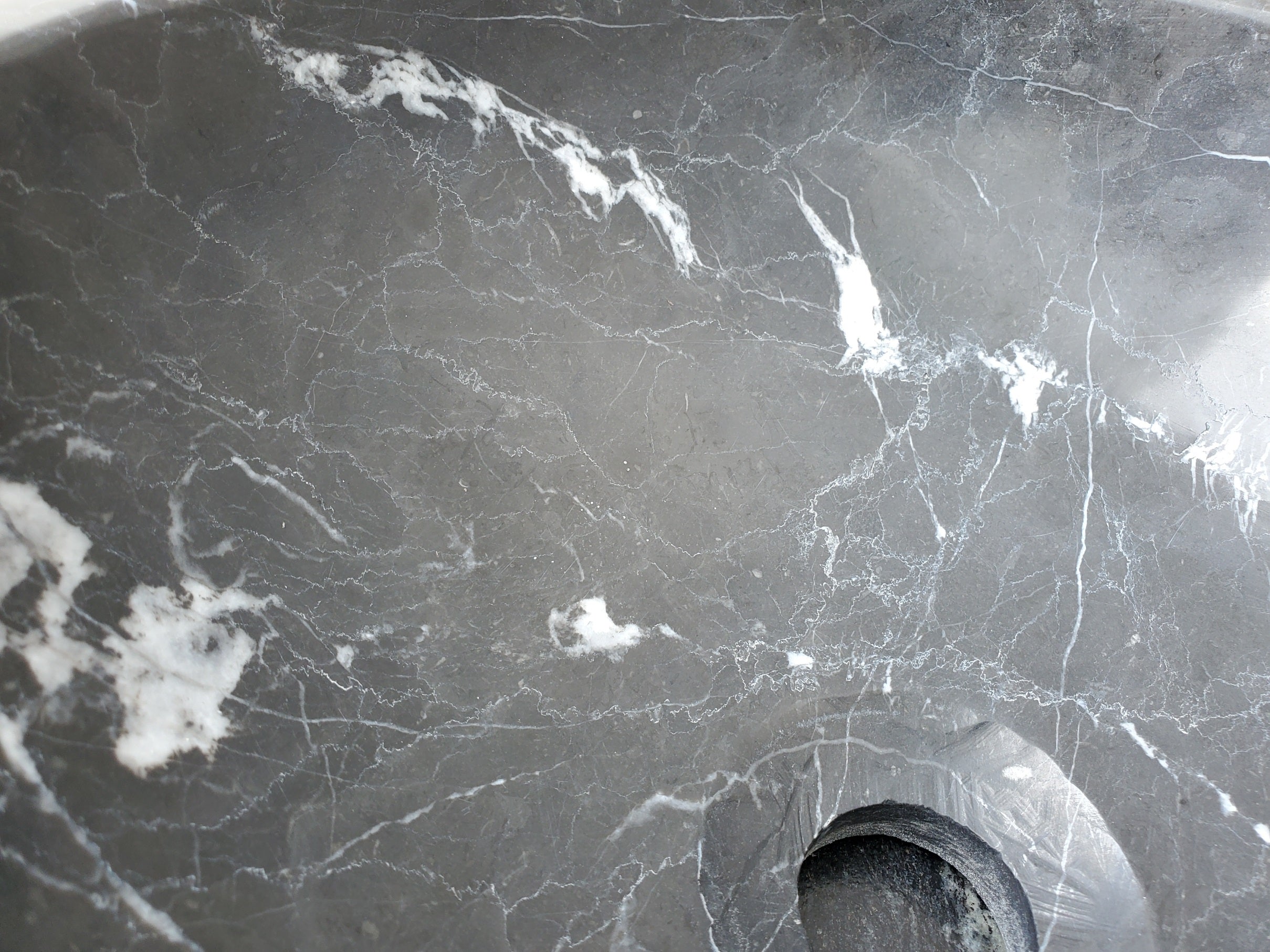 S29_26 Marble Stone Vessel Bathroom Sink - 14 x 14 inch