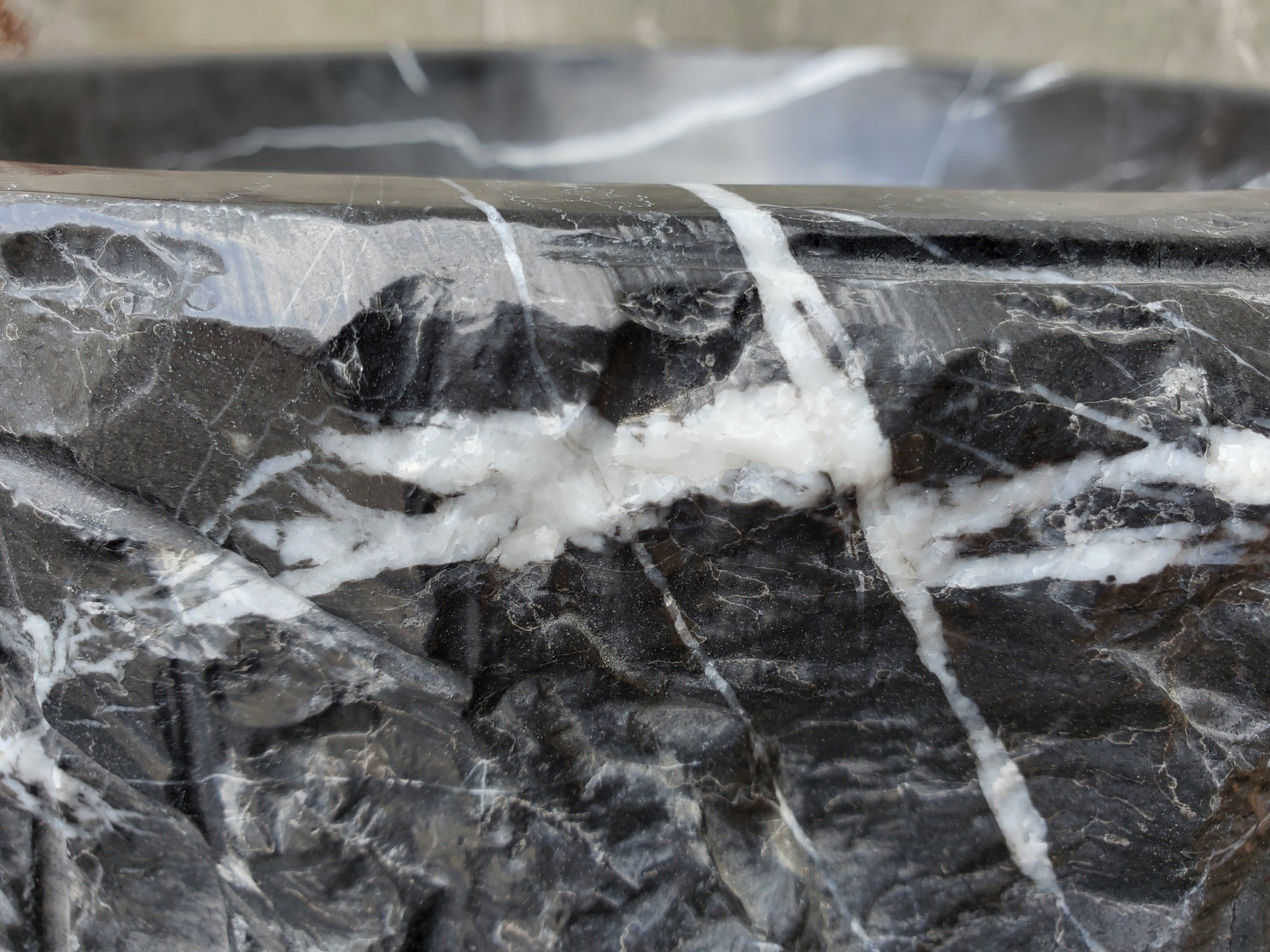 S29_26 Marble Stone Vessel Bathroom Sink - 14 x 14 inch