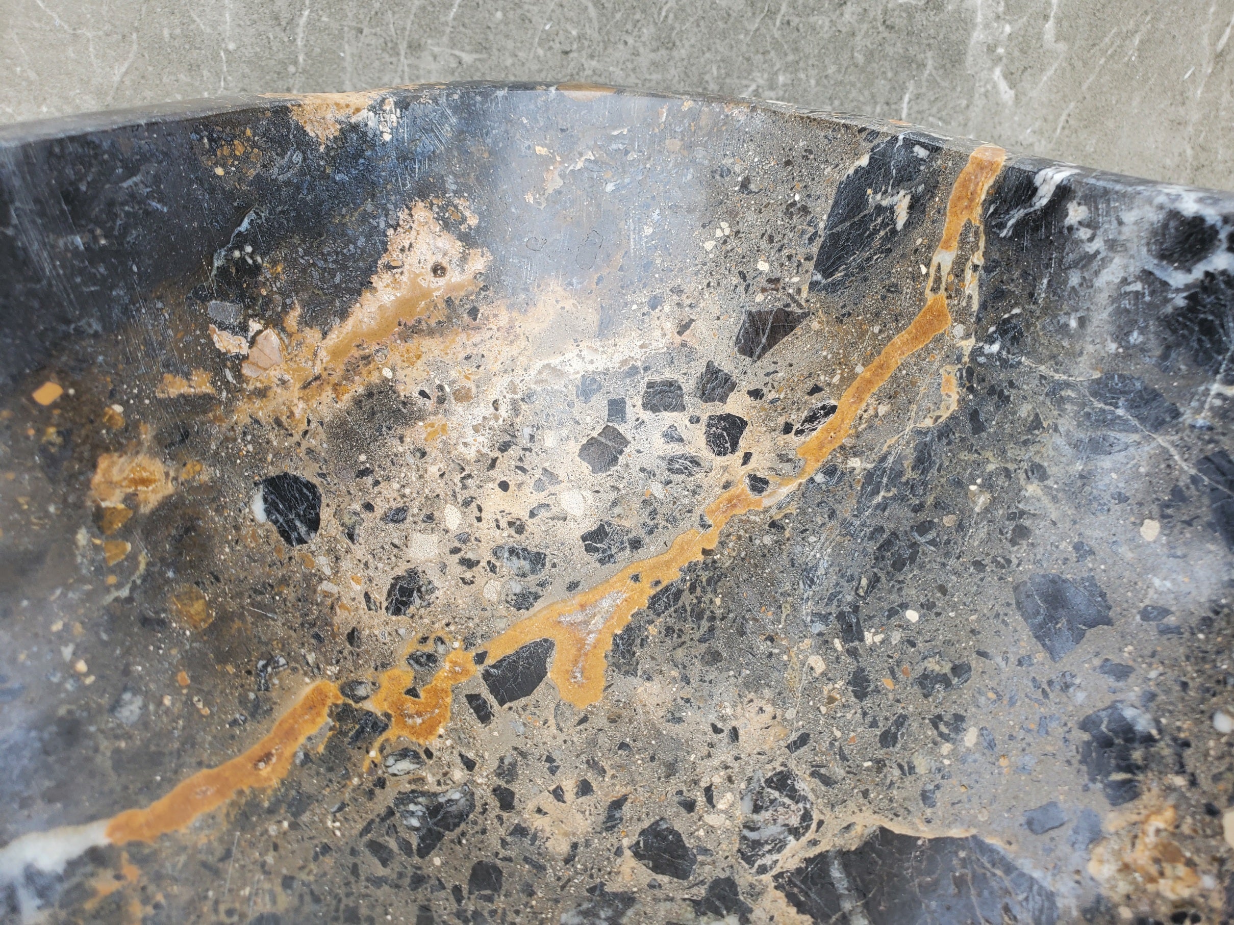 S29_23 Natural Stone Vessel Bathroom Sink - 16.5 x 13 inch