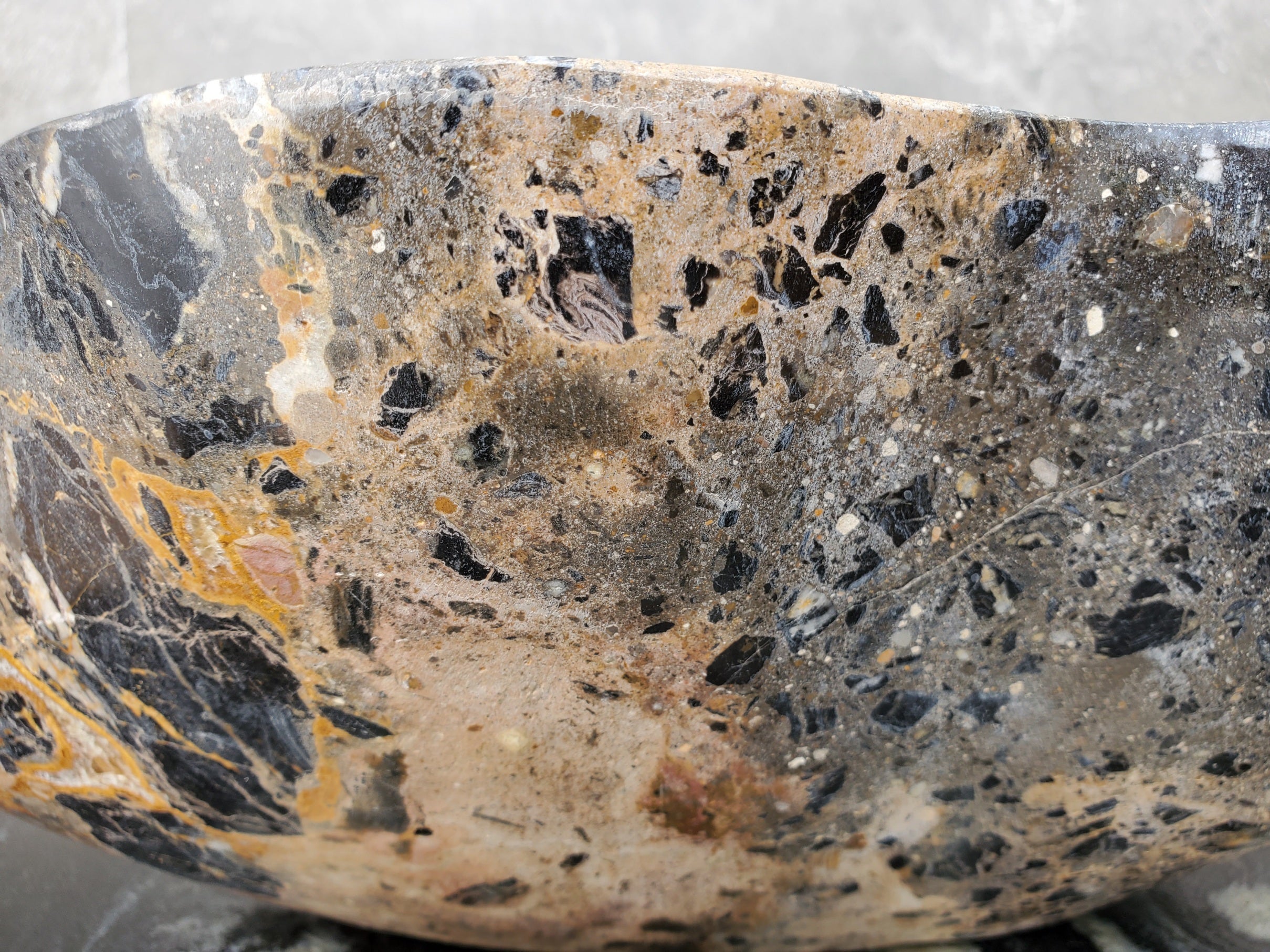 S29_23 Natural Stone Vessel Bathroom Sink - 16.5 x 13 inch