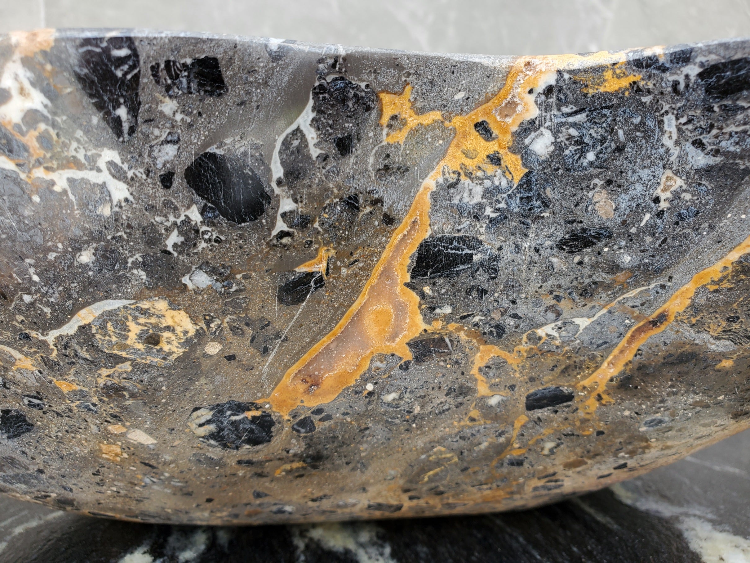 S29_23 Natural Stone Vessel Bathroom Sink - 16.5 x 13 inch