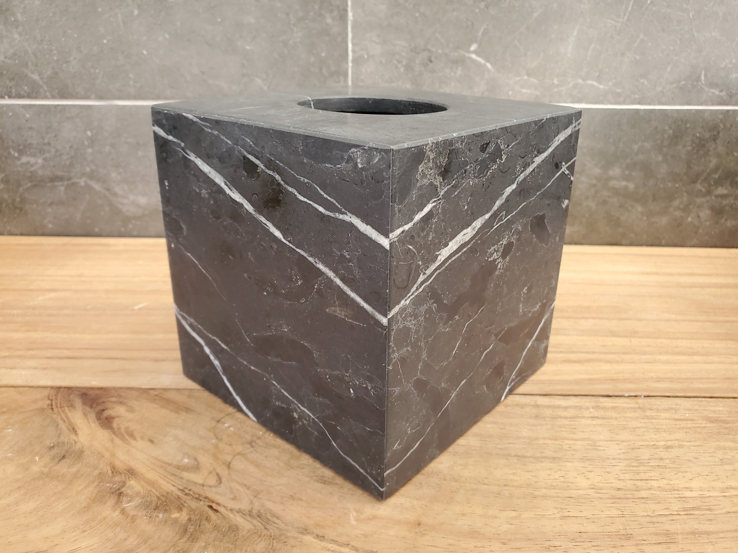 TCSQ_60 Marble Tissue Box Cover (Cube)