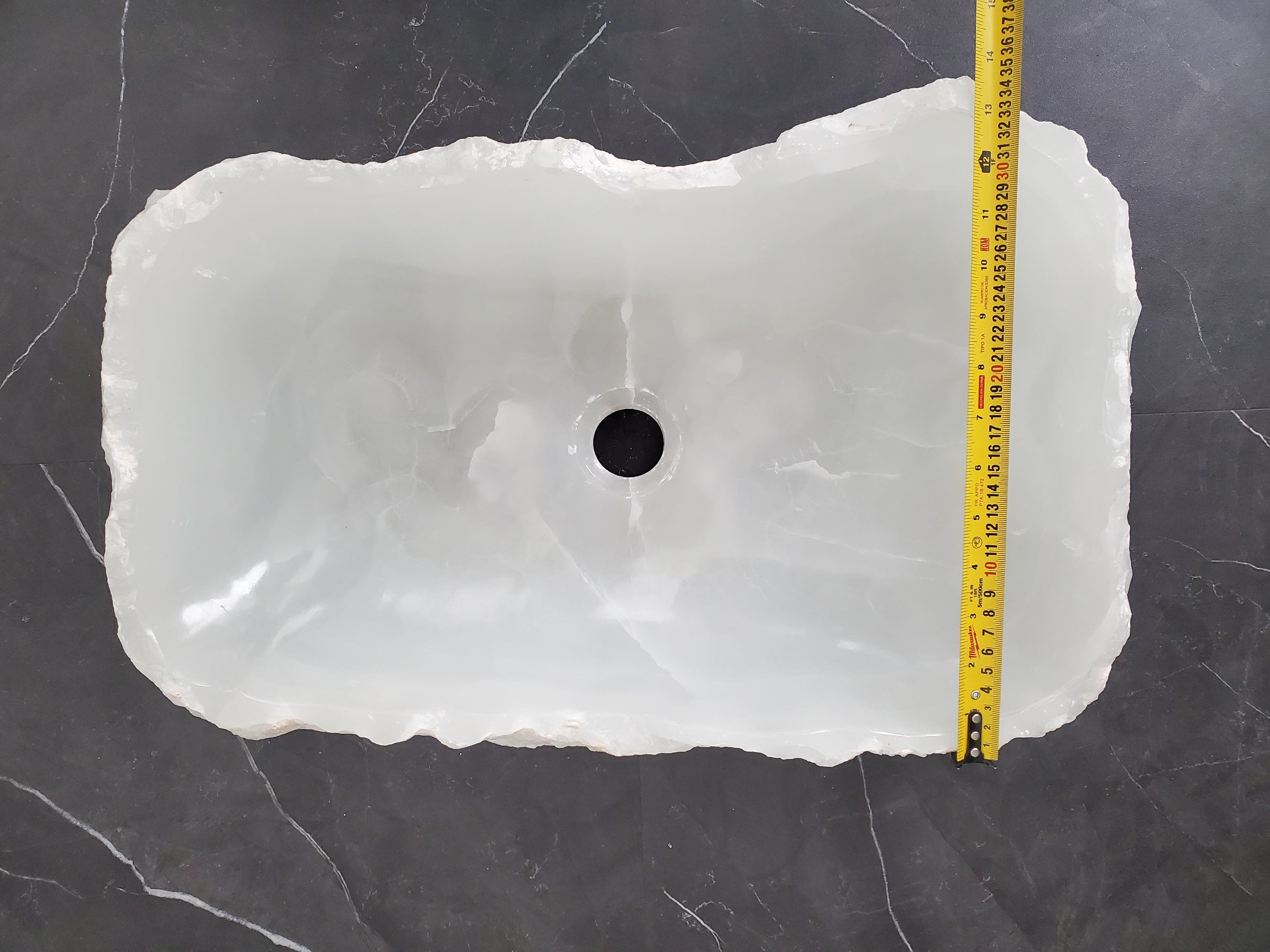 S26_06 Onyx Stone Bathroom Vessel Sink