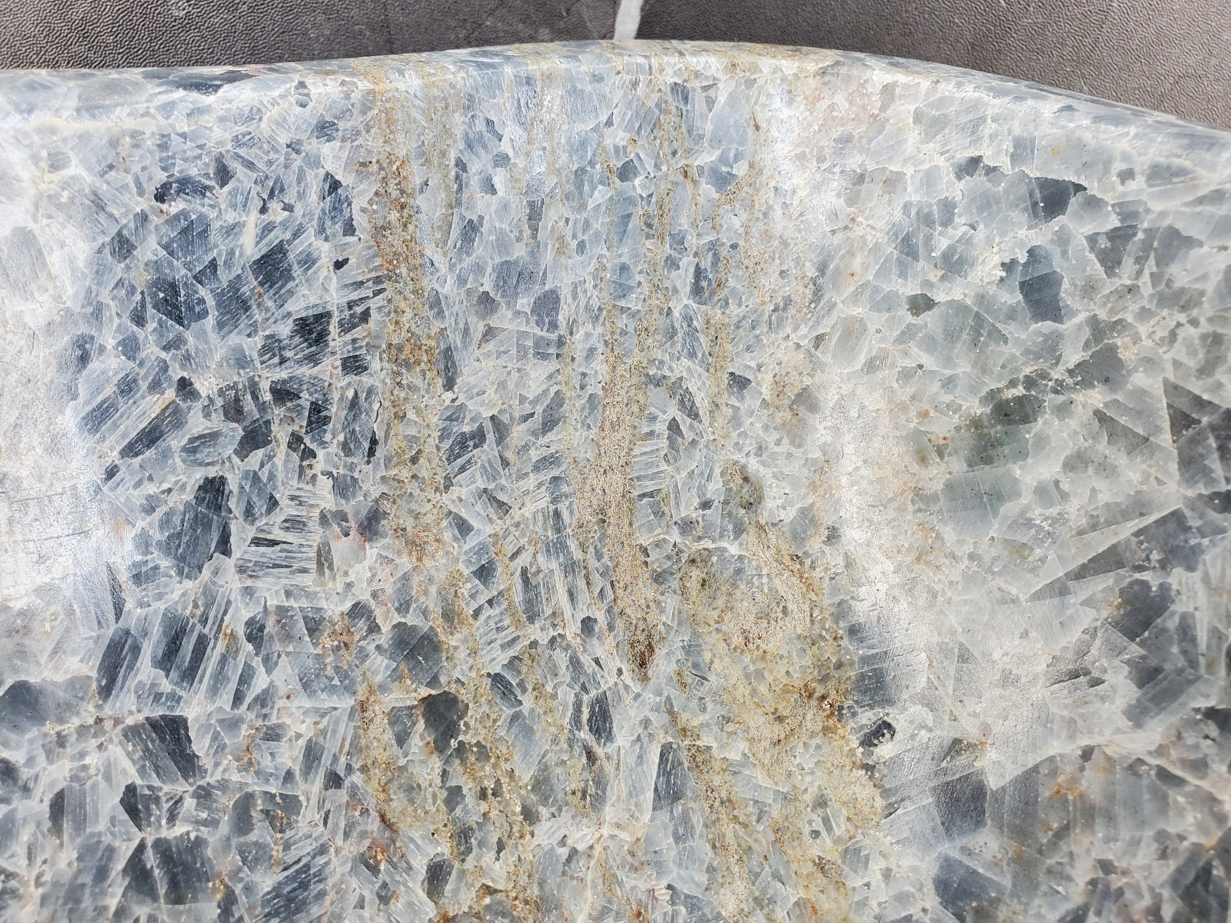 S34_13 Fluorite Stone Vessel Sink - Wavy