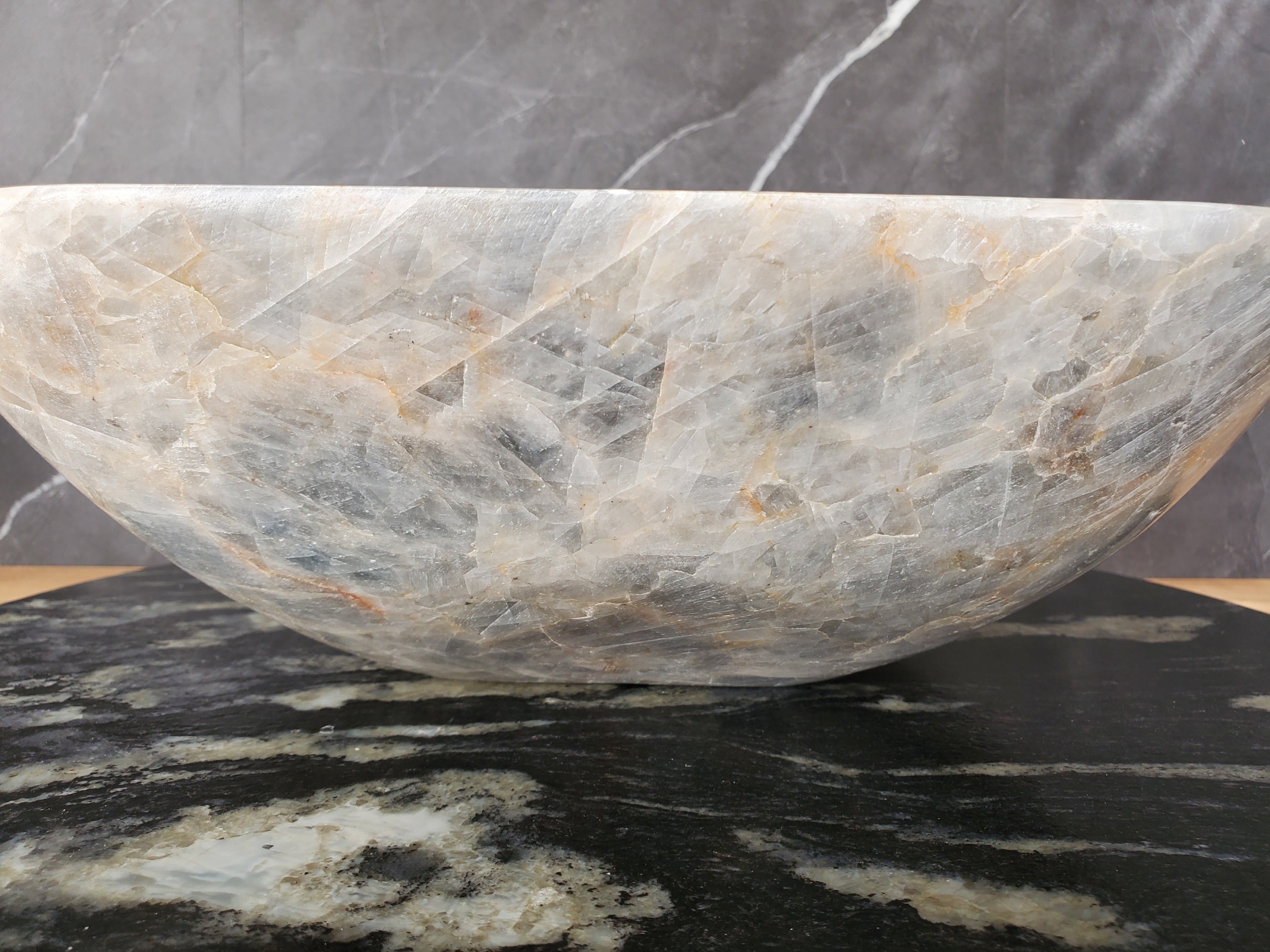 S34_11 Fluorite Stone Vessel Sink -13.7 x 13.7 inch