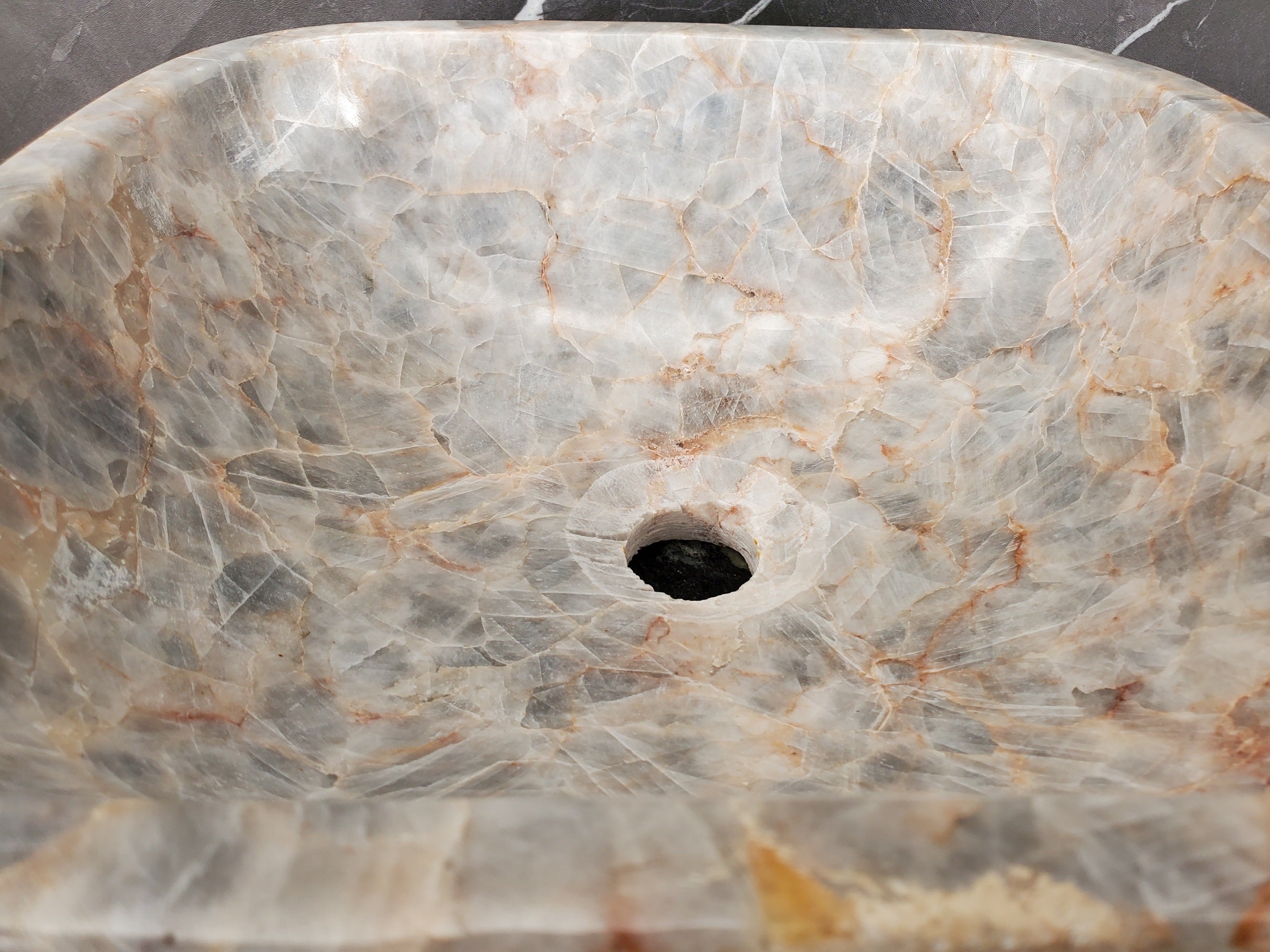 S34_10 Fluorite Stone Vessel Sink