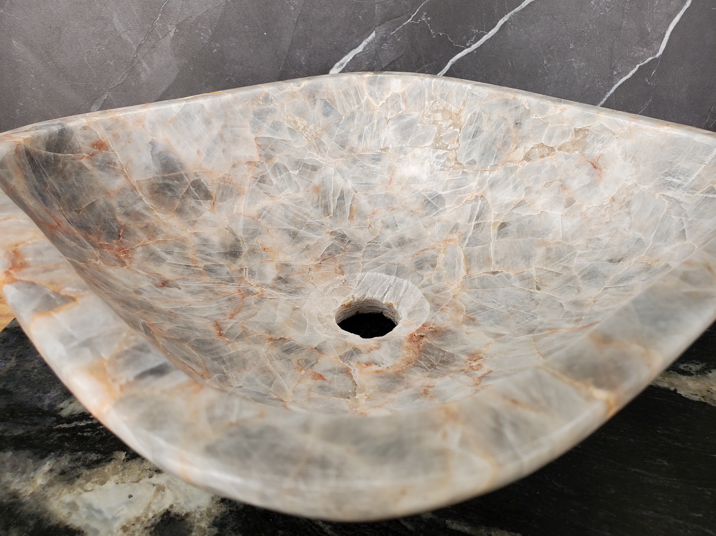 S34_10 Fluorite Stone Vessel Sink