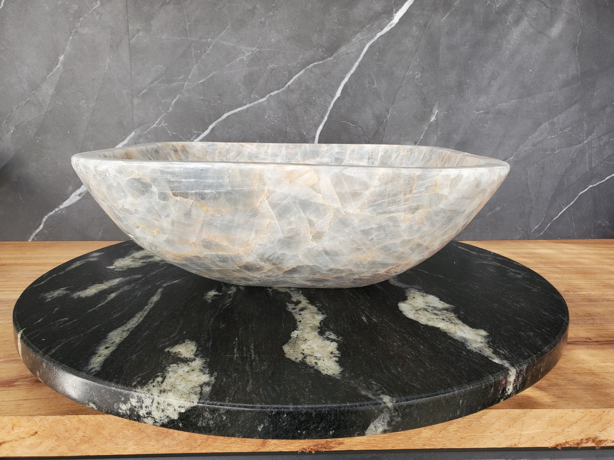 S34_11 Fluorite Stone Vessel Sink -13.7 x 13.7 inch
