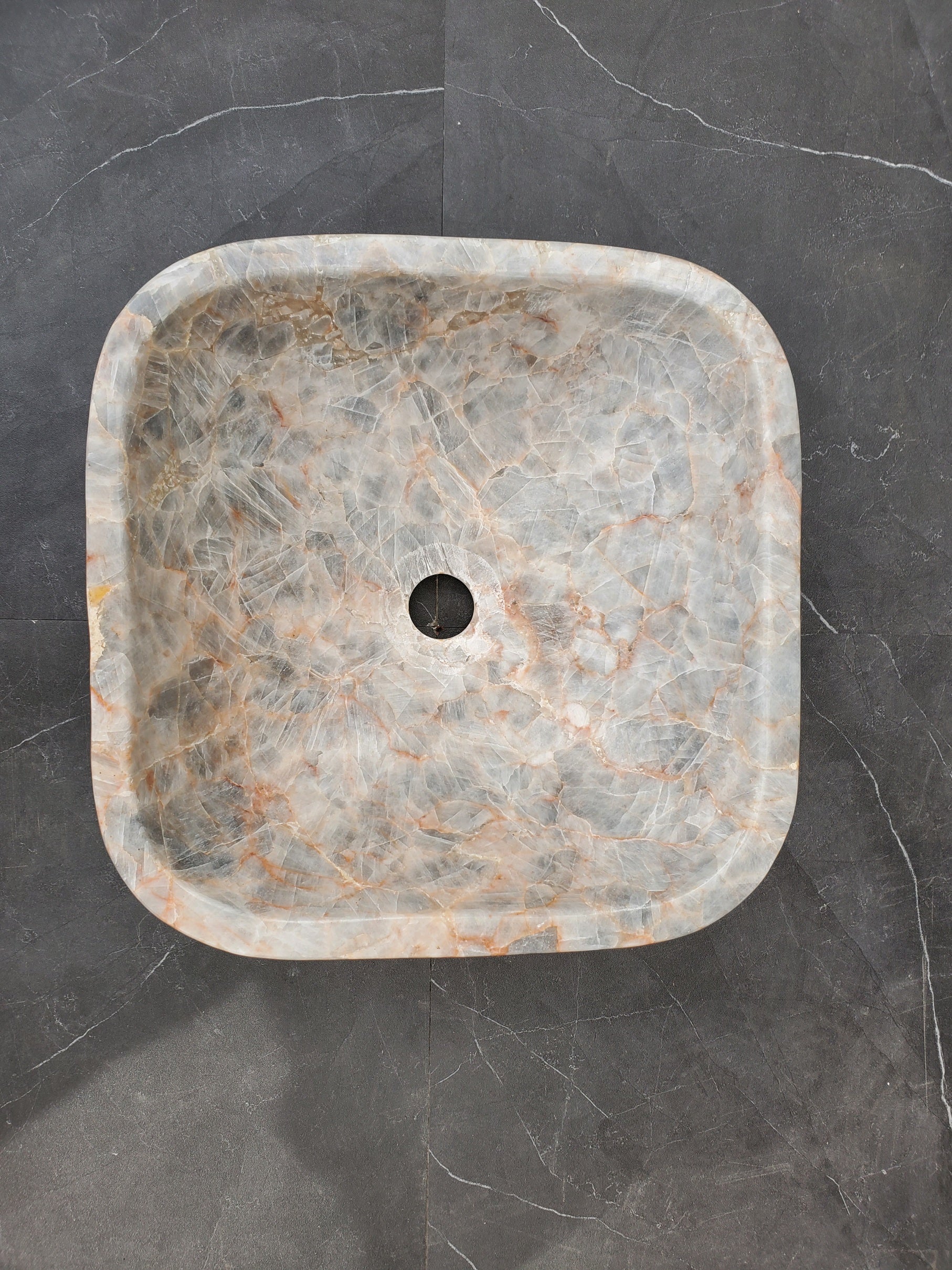 S34_10 Fluorite Stone Vessel Sink