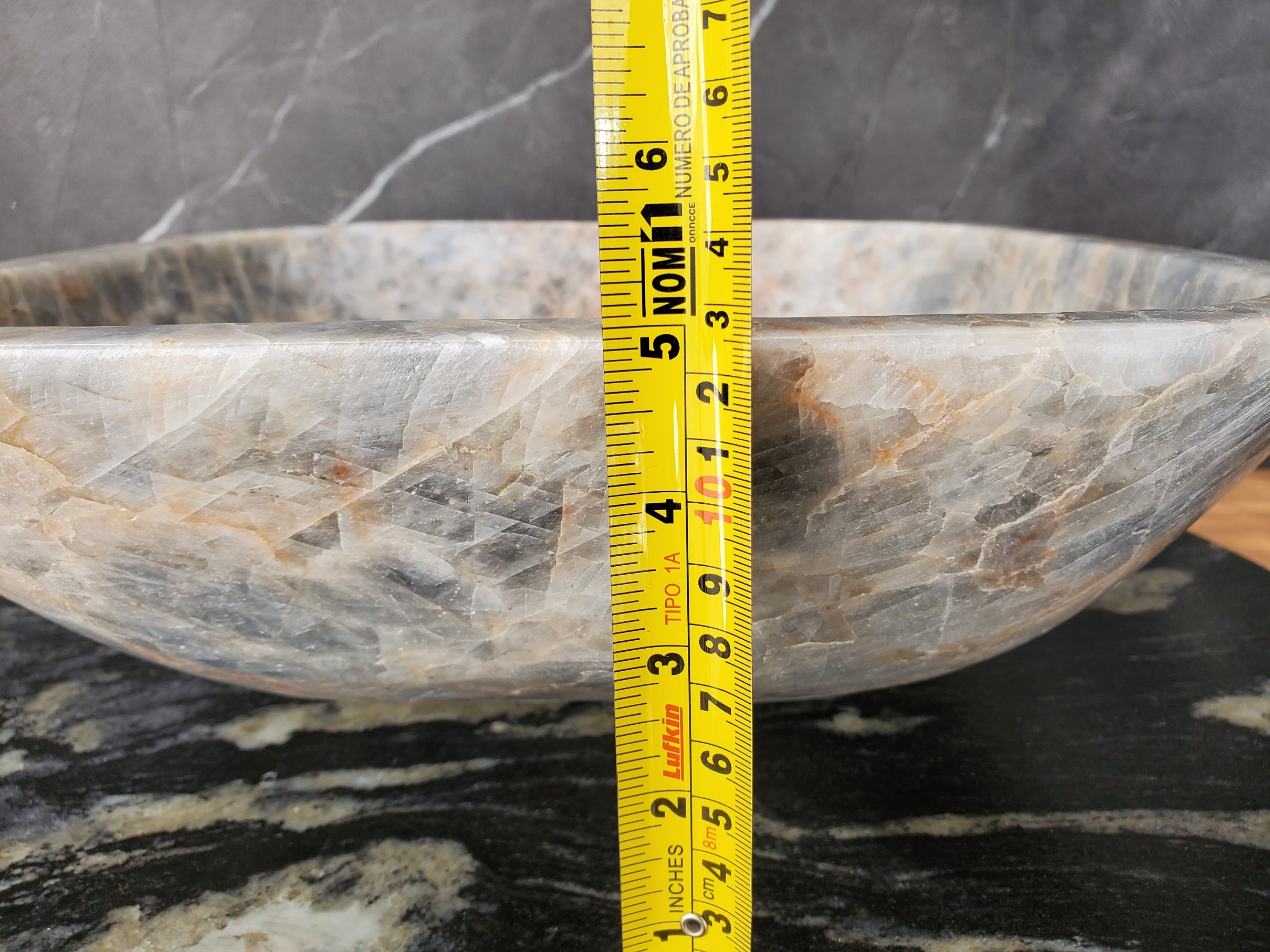 S34_11 Fluorite Stone Vessel Sink -13.7 x 13.7 inch