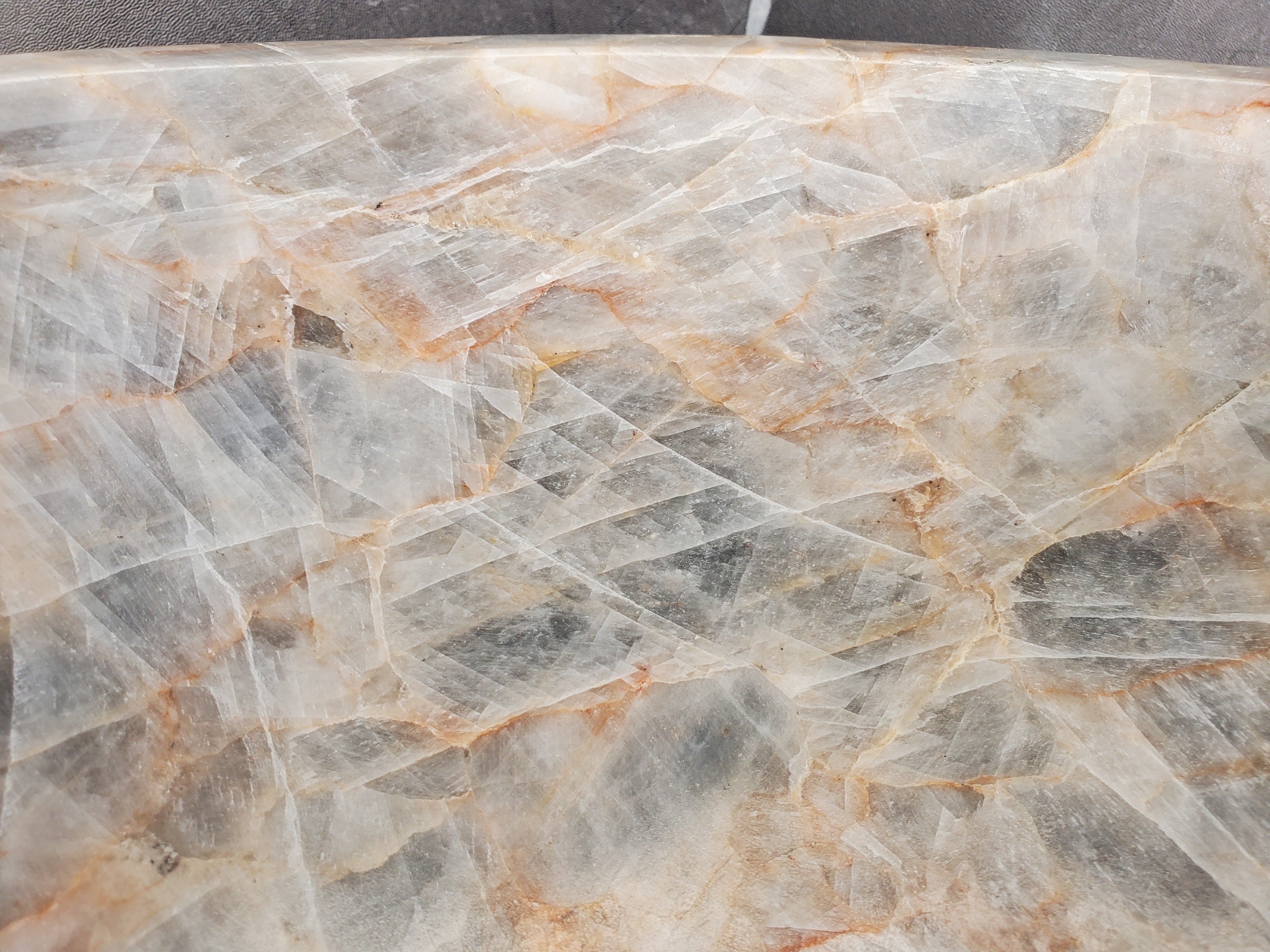 S34_12 Fluorite Stone Vessel Sink - Round