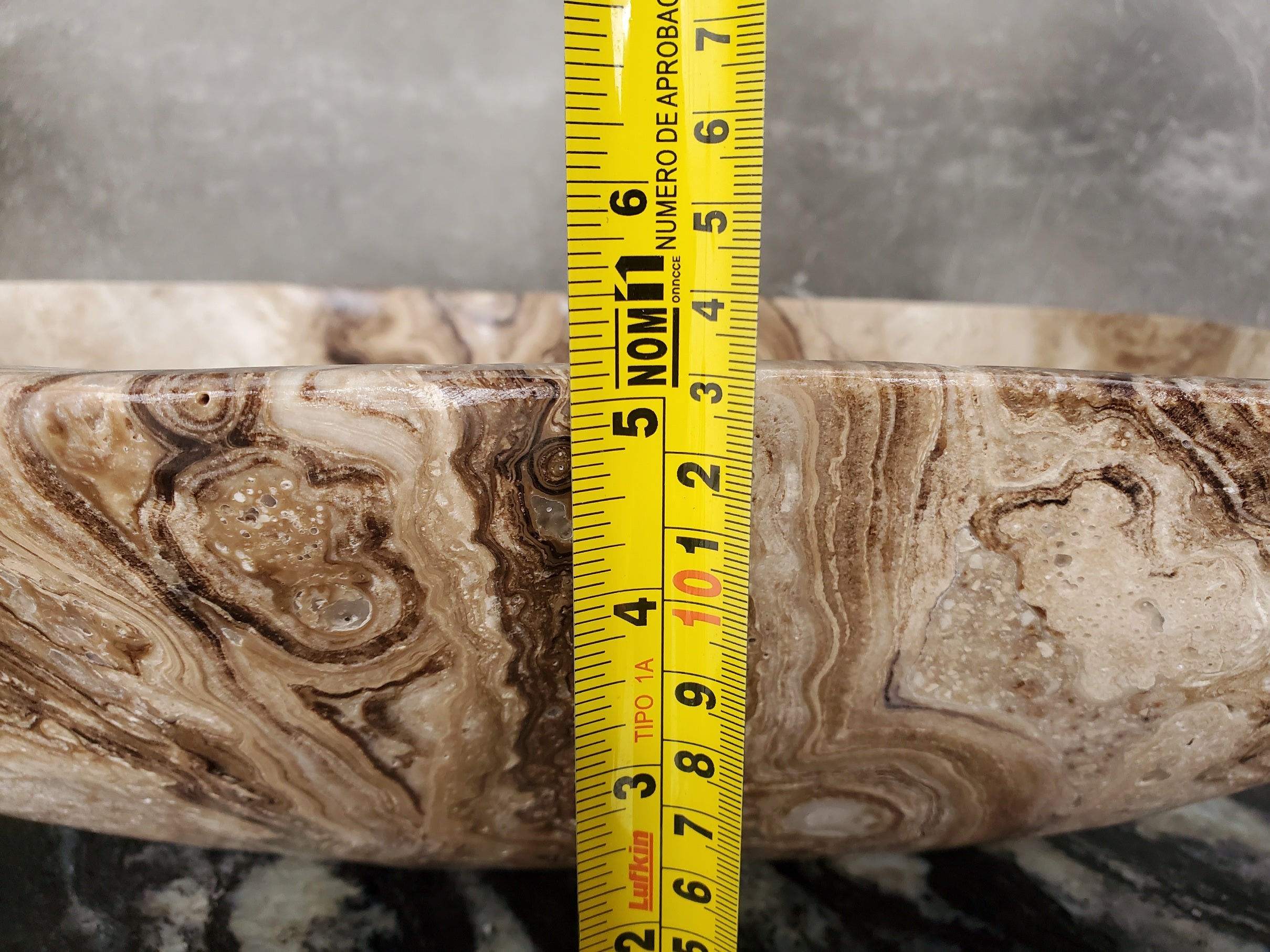 S33_41 Marble Stone Vessel Sink - 18 x 14 inch