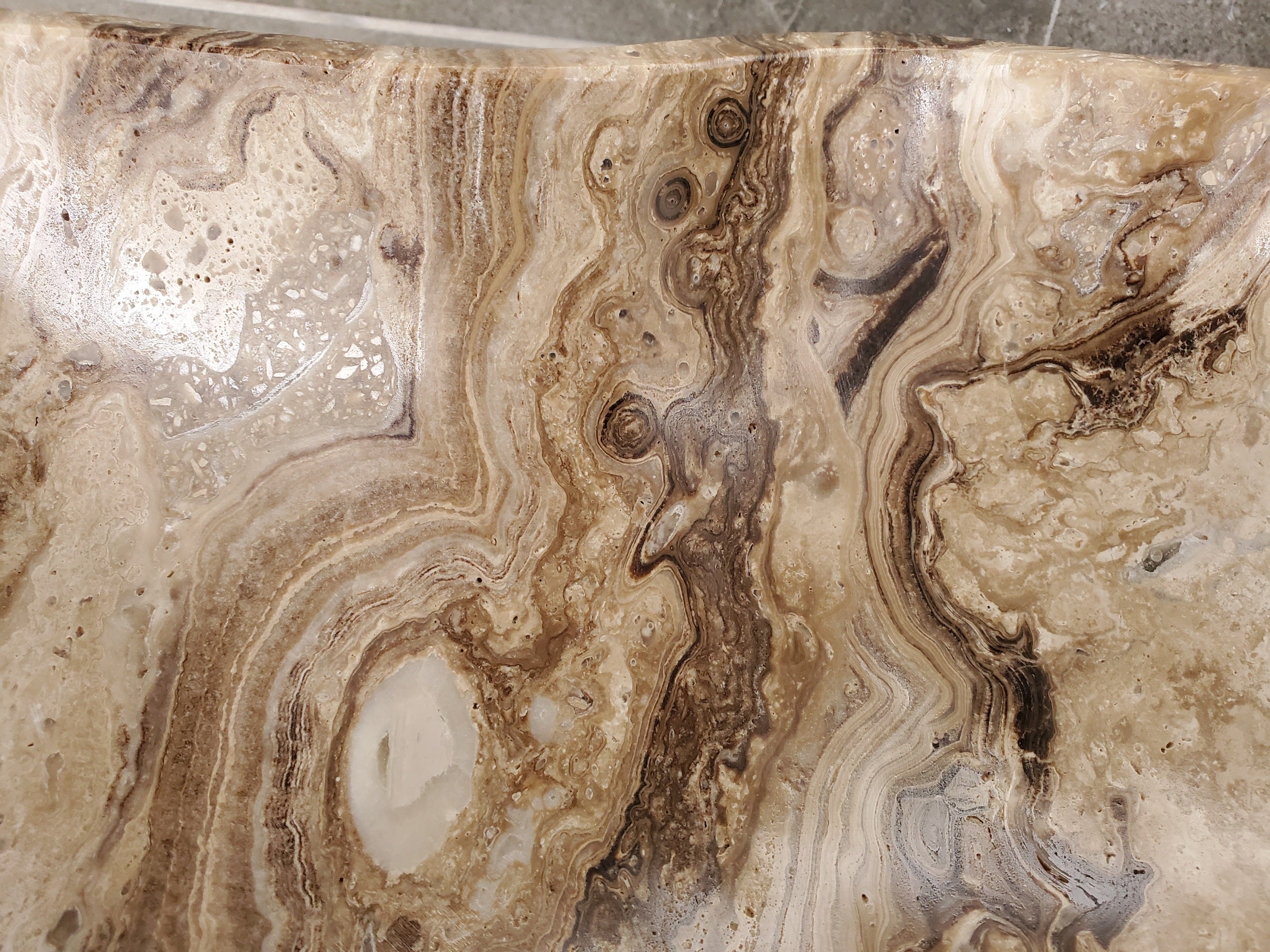 S33_41 Marble Stone Vessel Sink