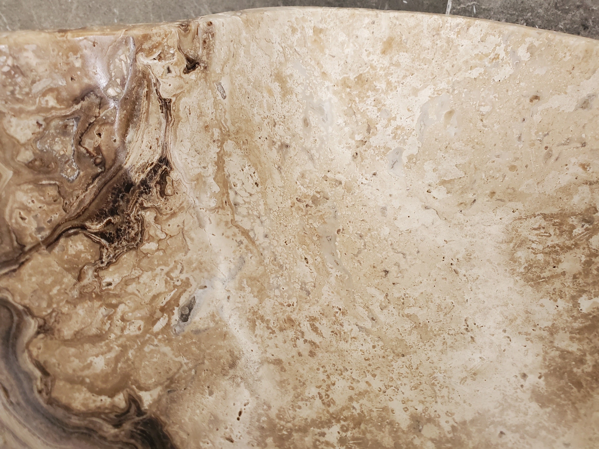 S33_41 Marble Stone Vessel Sink - 18 x 14 inch