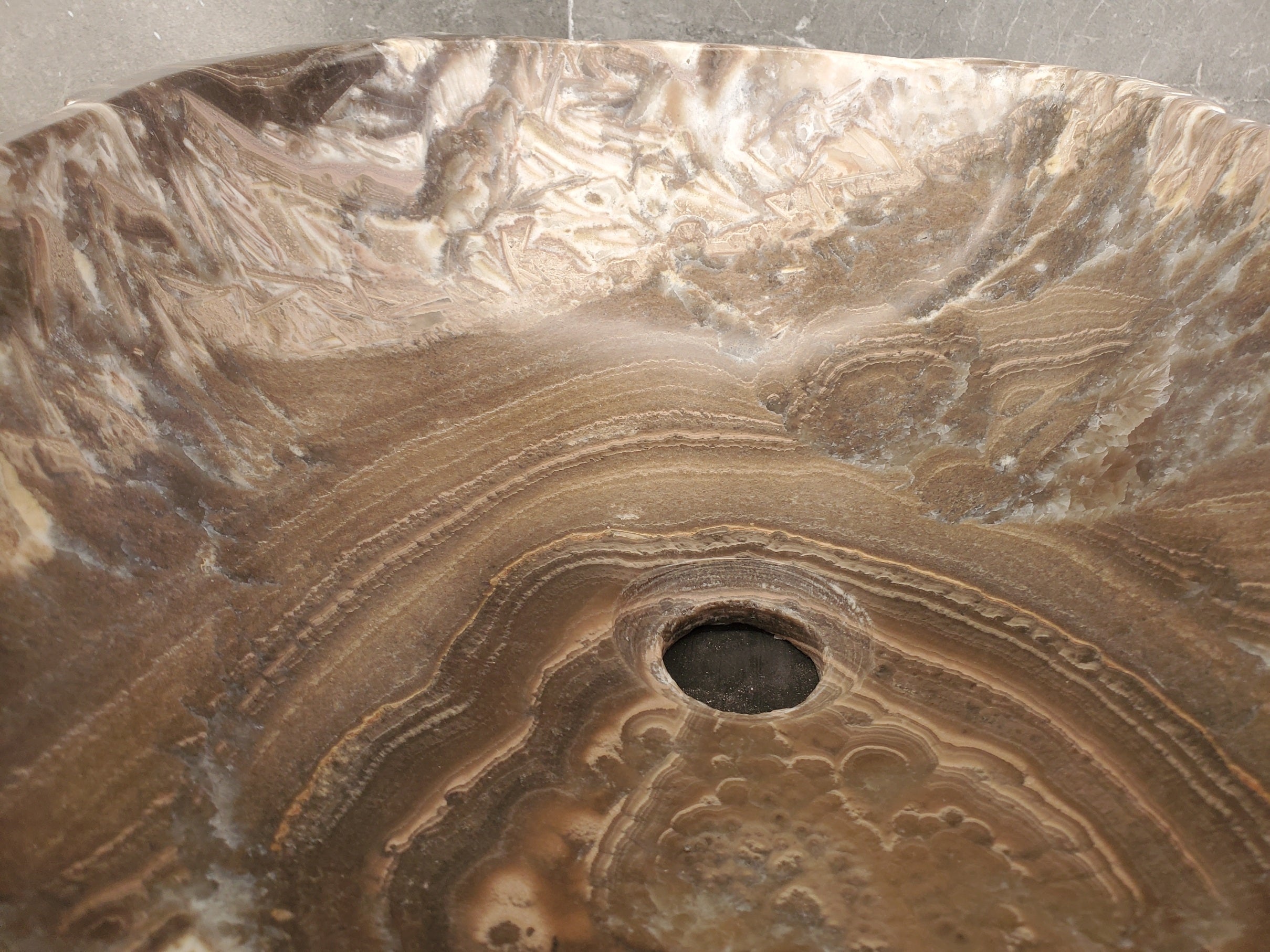 S33_11 Onyx Stone Vessel Sink - 16 x 13 inch