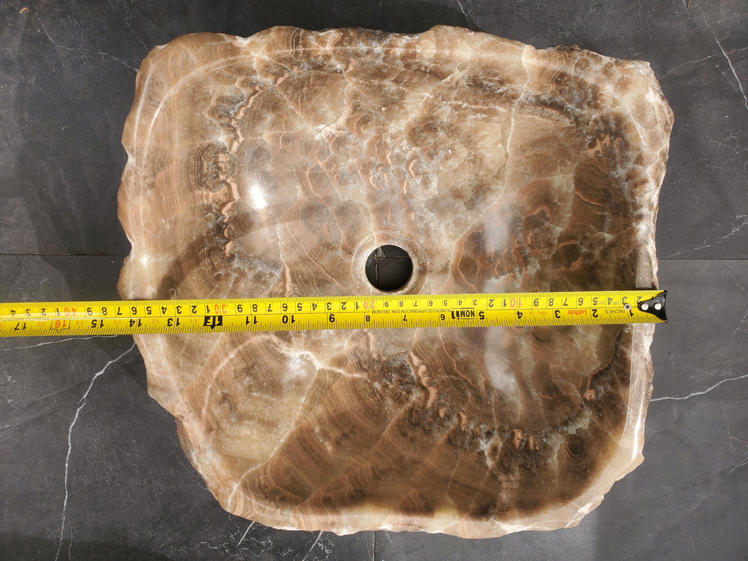 S33_12 Onyx Stone Vessel Sink