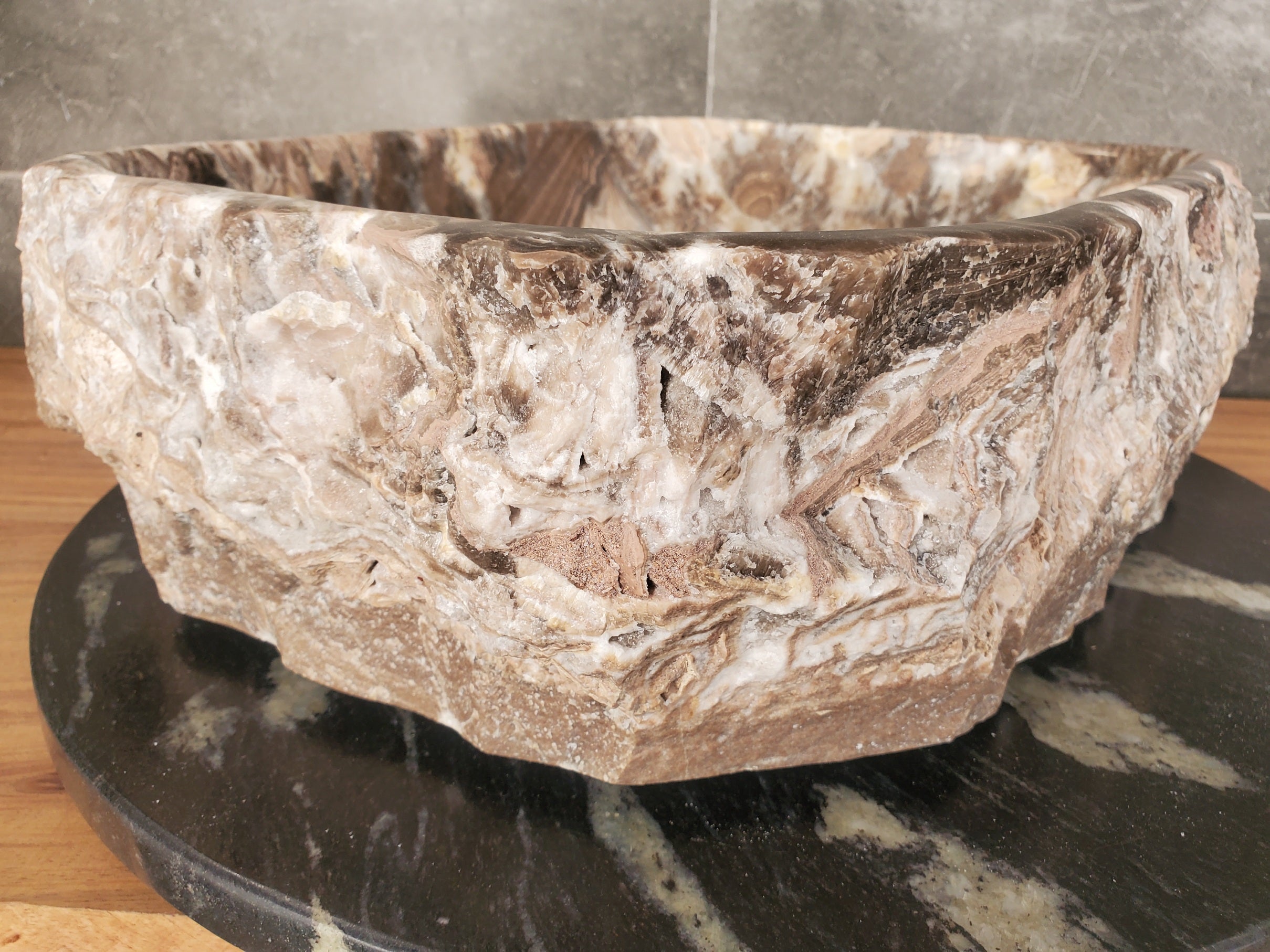 S33_11 Onyx Stone Vessel Sink - 16 x 13 inch