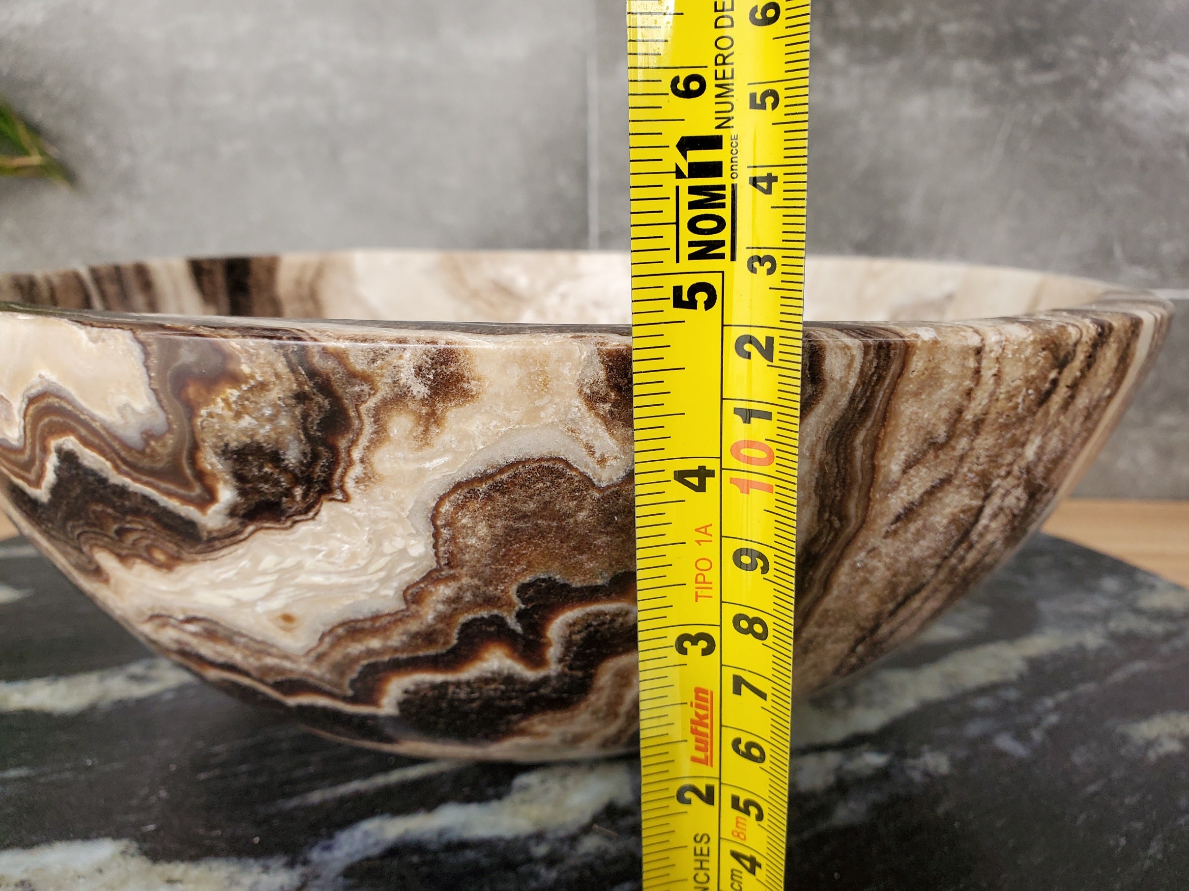 S33_44 Onyx Bathroom Vessel Sink - Round 12.5 inch