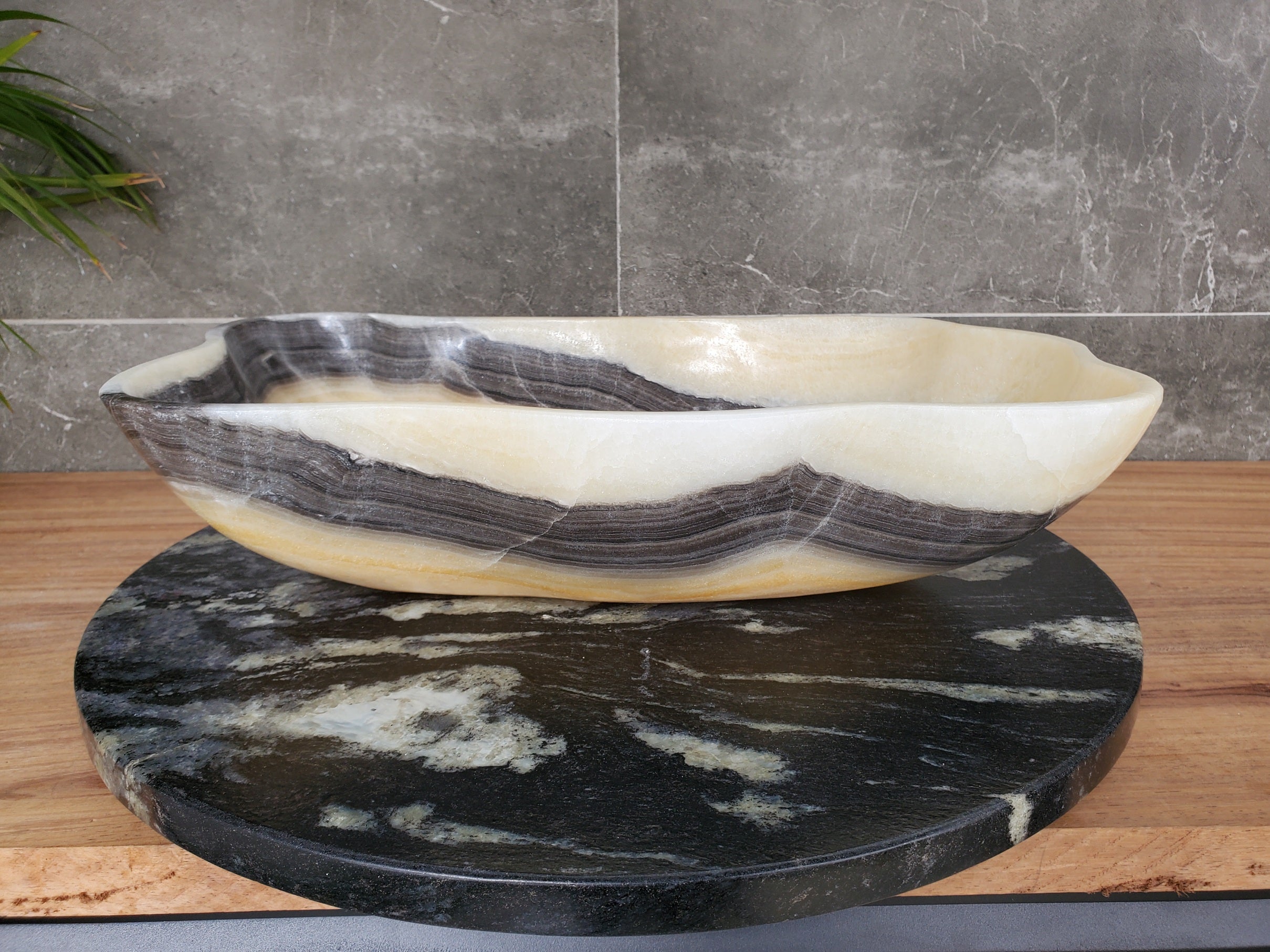 S33_45 Onyx Bathroom Vessel Sink - 18.5 x 11 inch