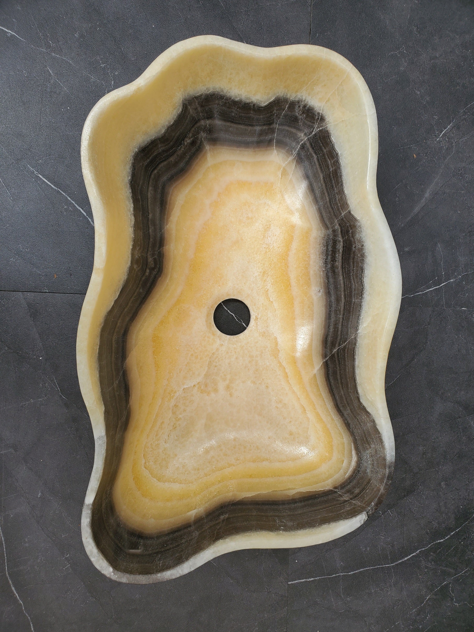 S33_45 Onyx Bathroom Vessel Sink - 18.5 x 11 inch