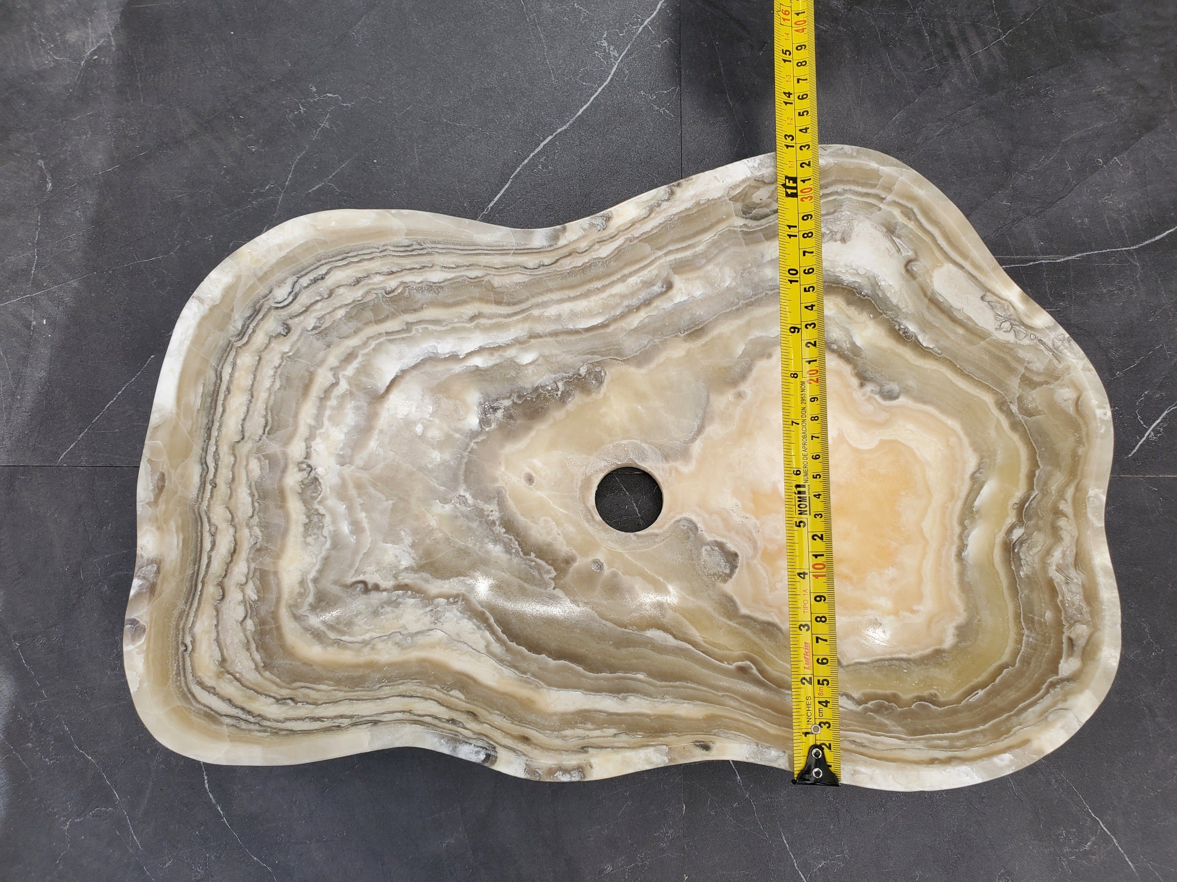 S33_52 Onyx Bathroom Vessel Sink - 19 x 13 inch